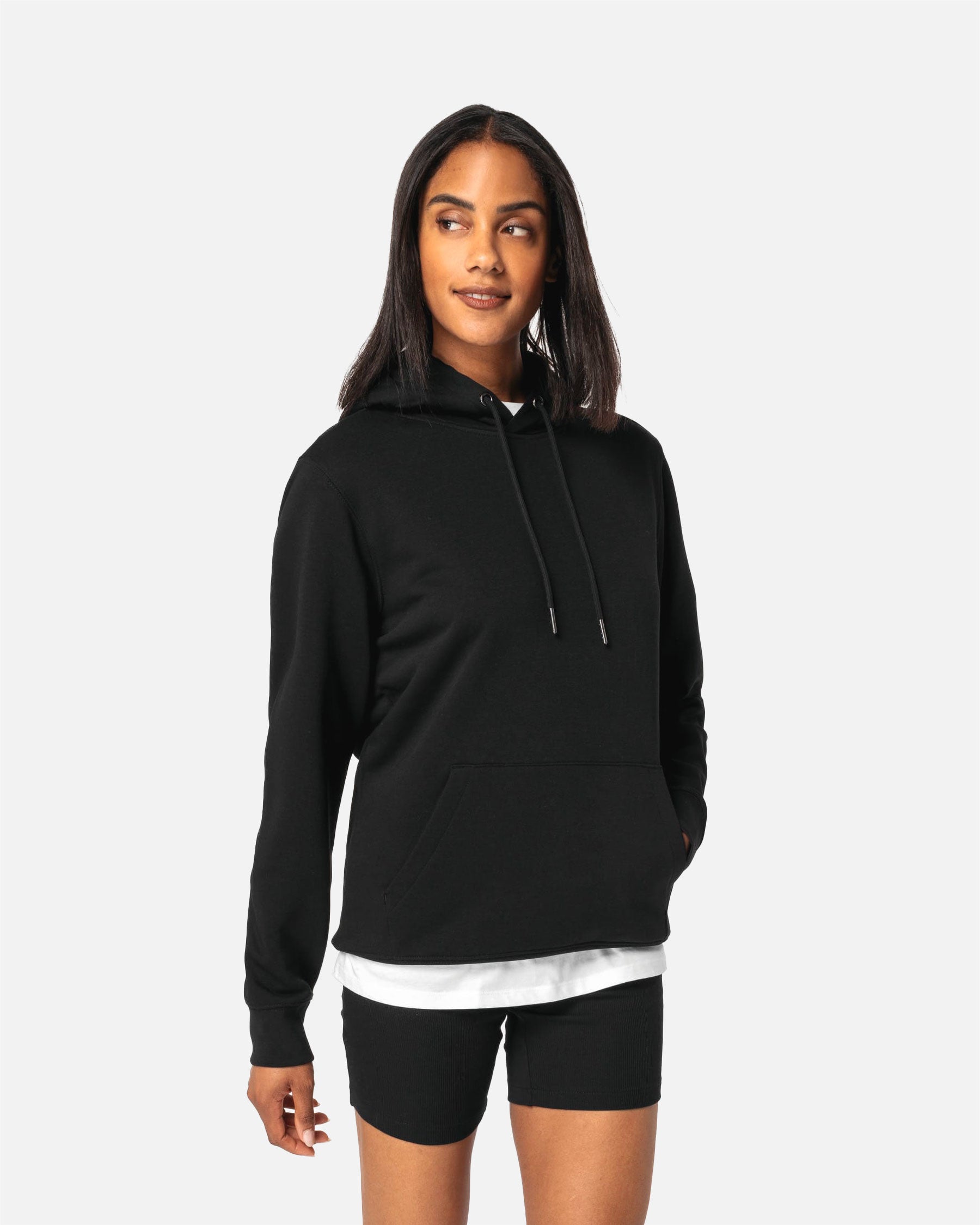 Klassisches Unisex Kapuzensweatshirt Black von VIVID