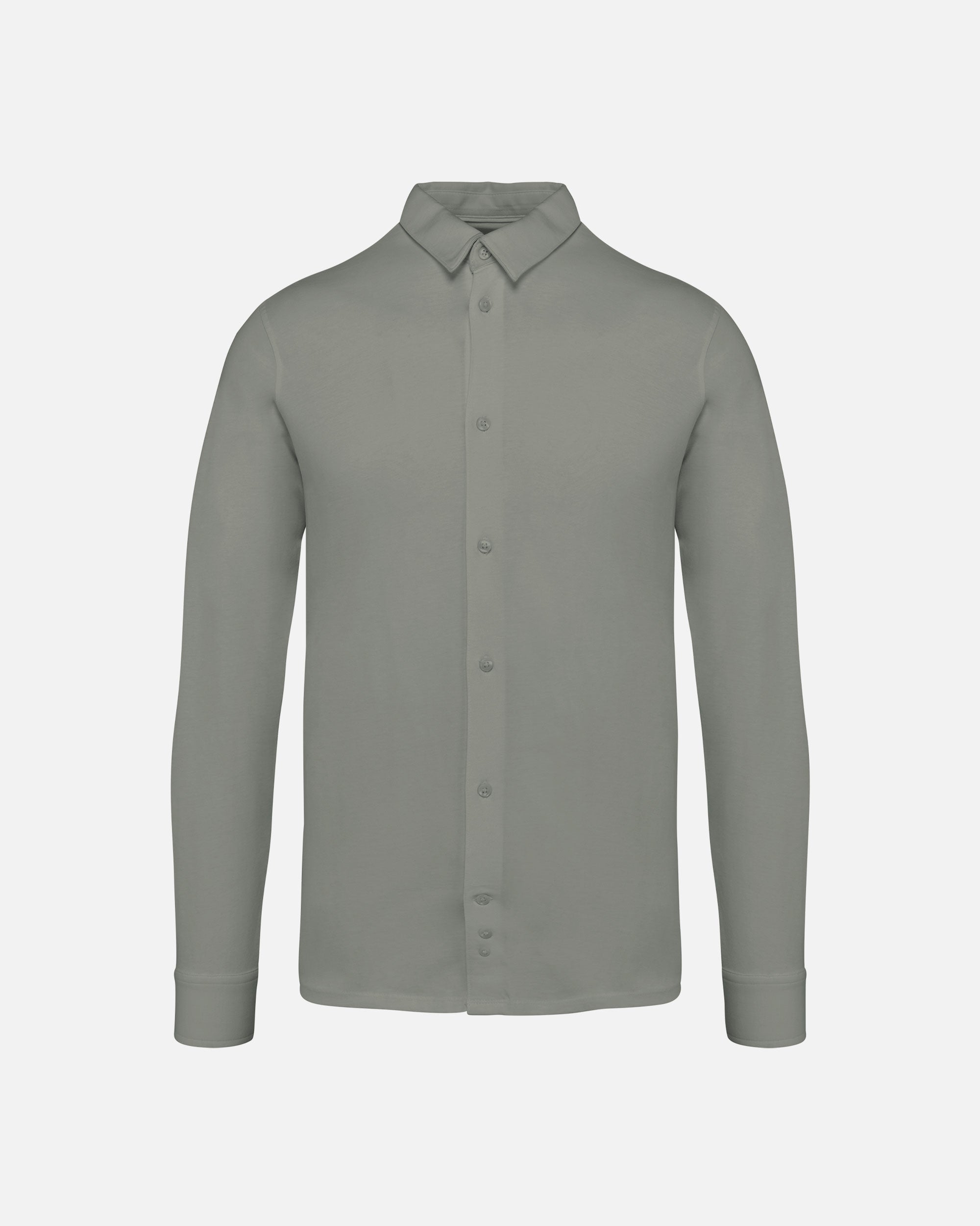 Herren Jersey Langarmhemd Almond Green von VIVID