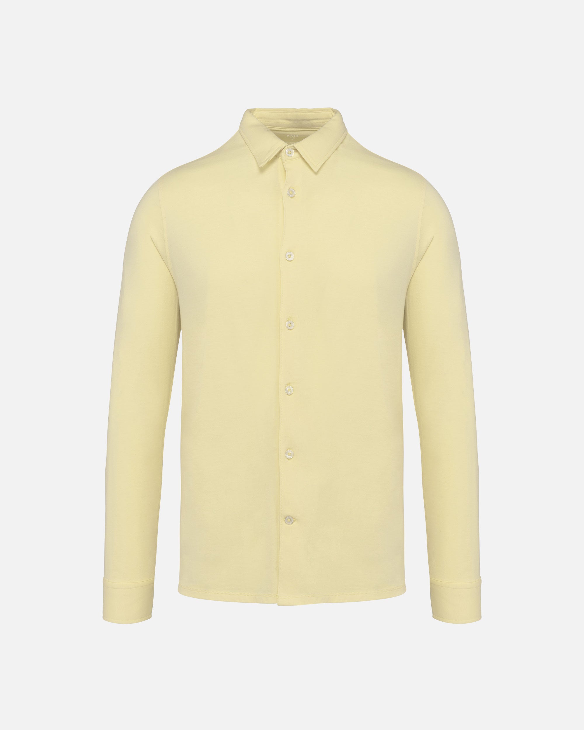 Herren Jersey Langarmhemd Lemon Yellow von VIVID