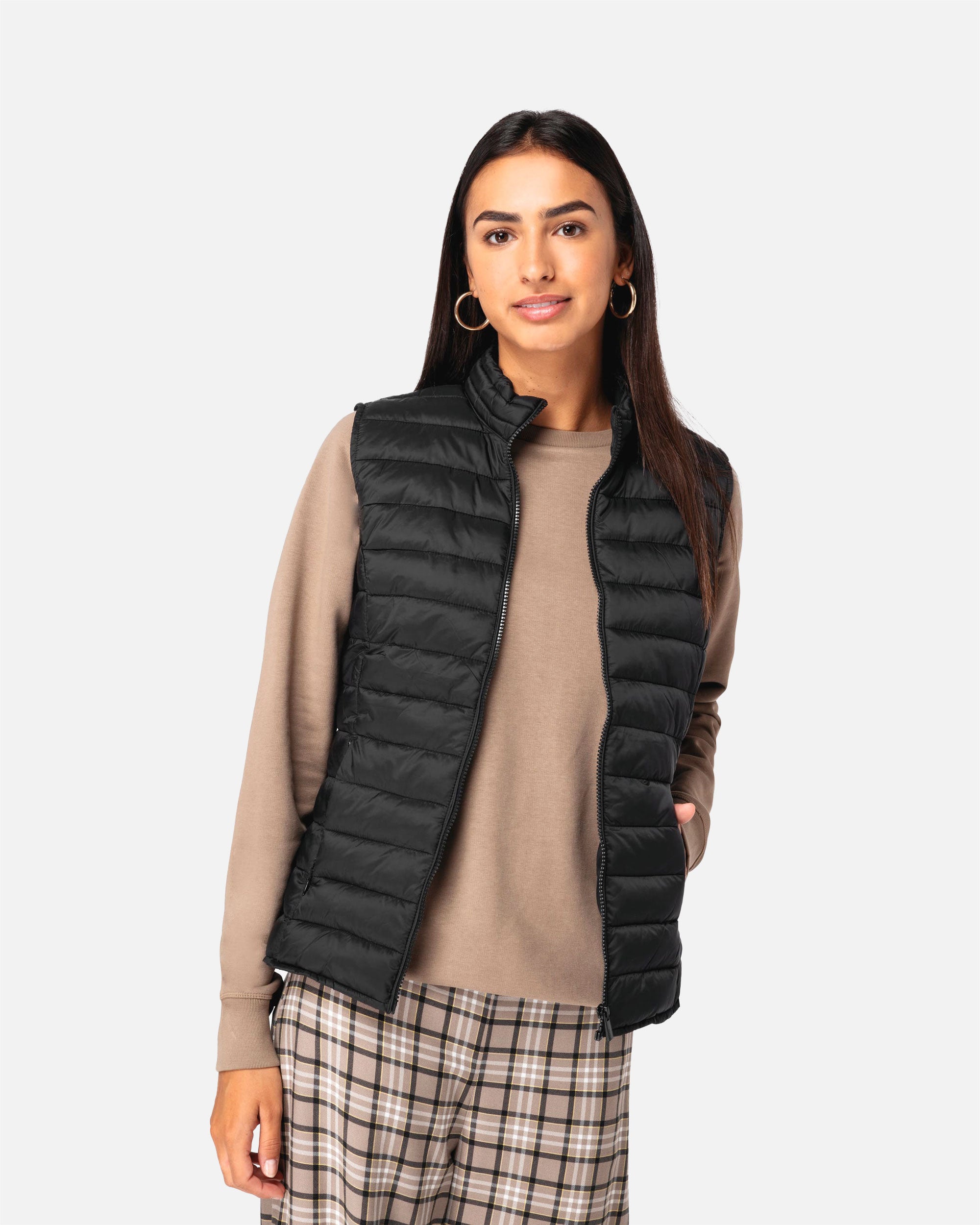 Leichte Damen Sorona Steppweste Black von VIVID