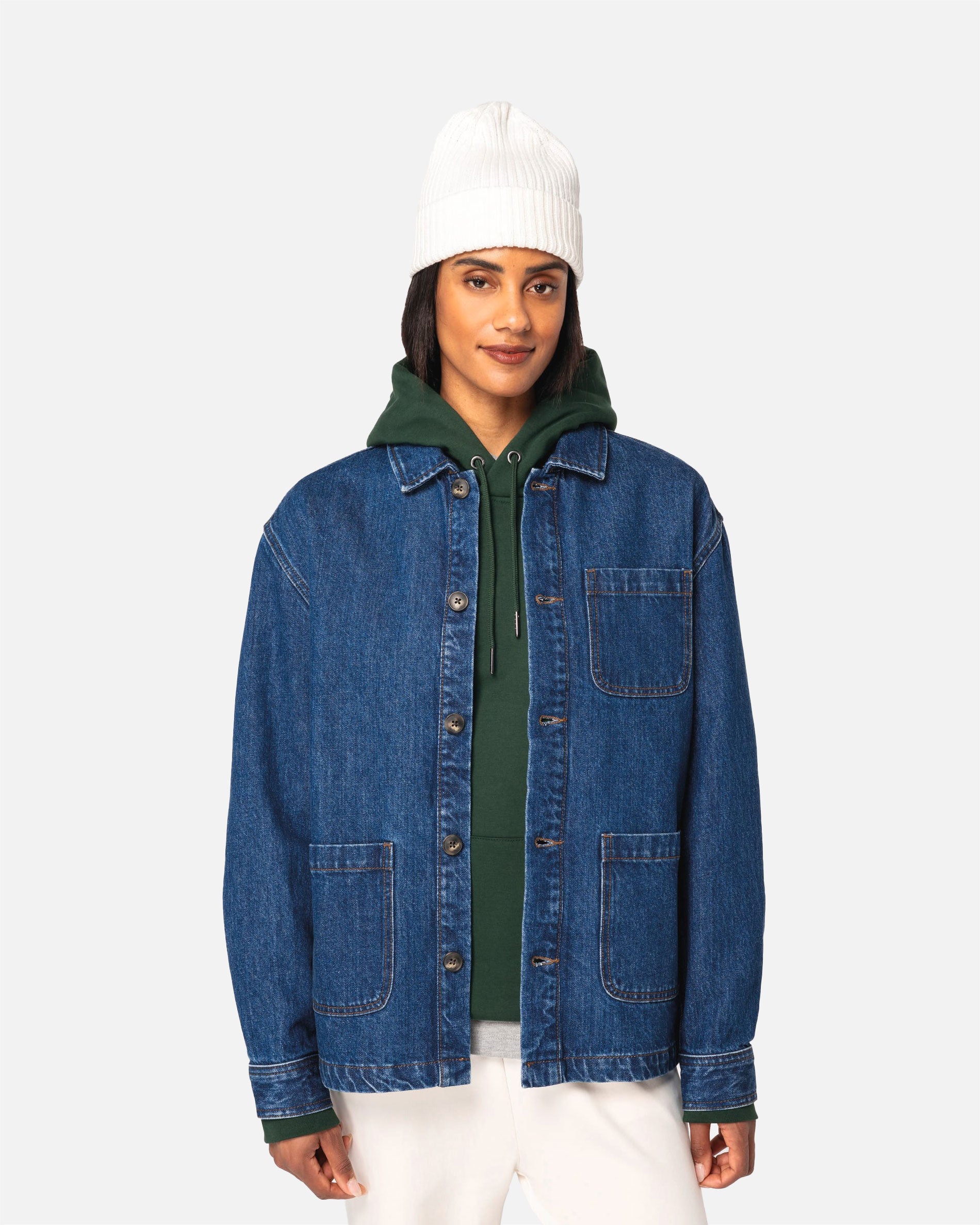 Unisex Jeansjacke mit überschnittenen Schultern Denim von VIVID