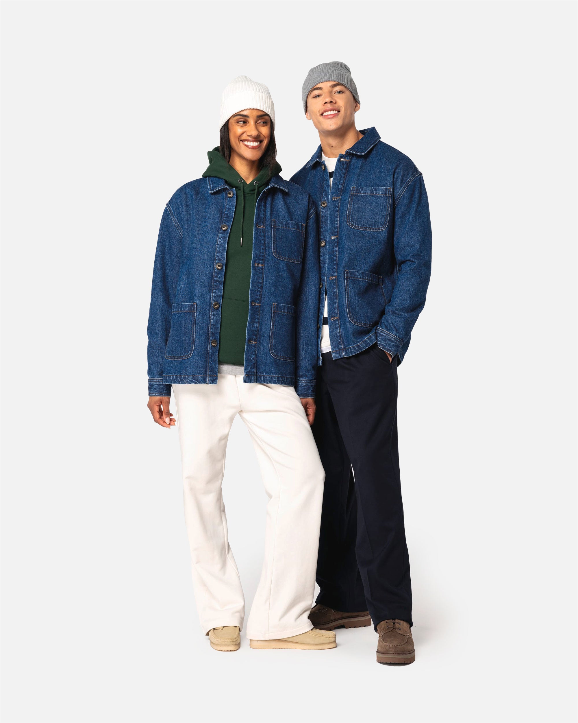 Unisex Jeansjacke mit überschnittenen Schultern von VIVID