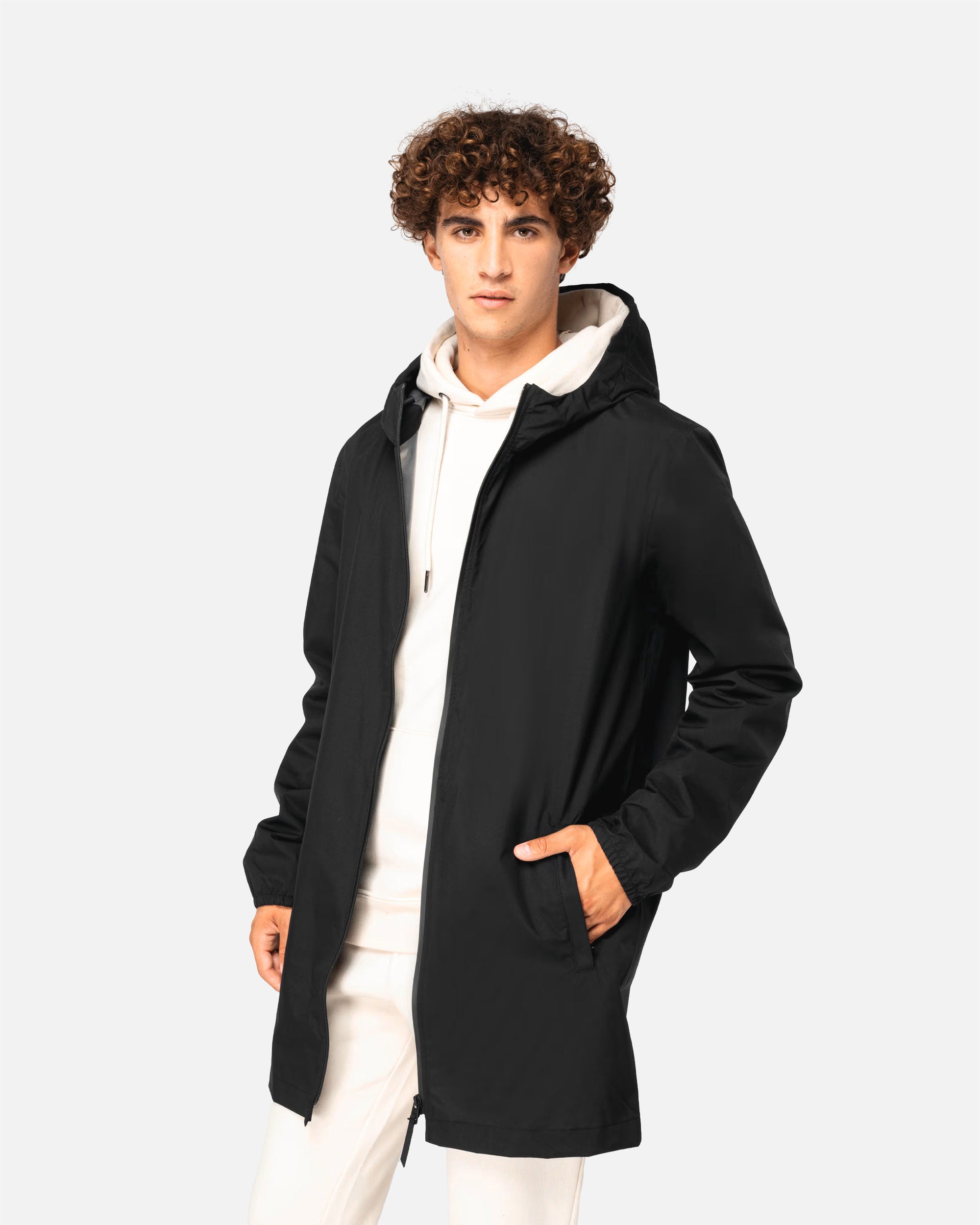 Wasserdichte Unisex Jacke mit Kapuze Black von VIVID