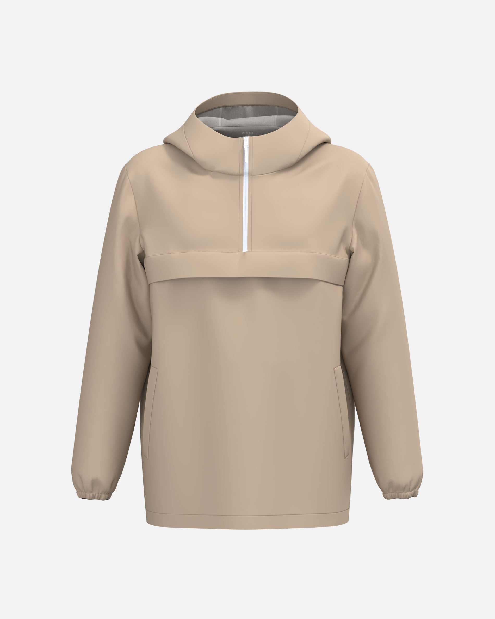 Wasserdichte Unisex Windjacke mit Kapuze Desert Sand von VIVID