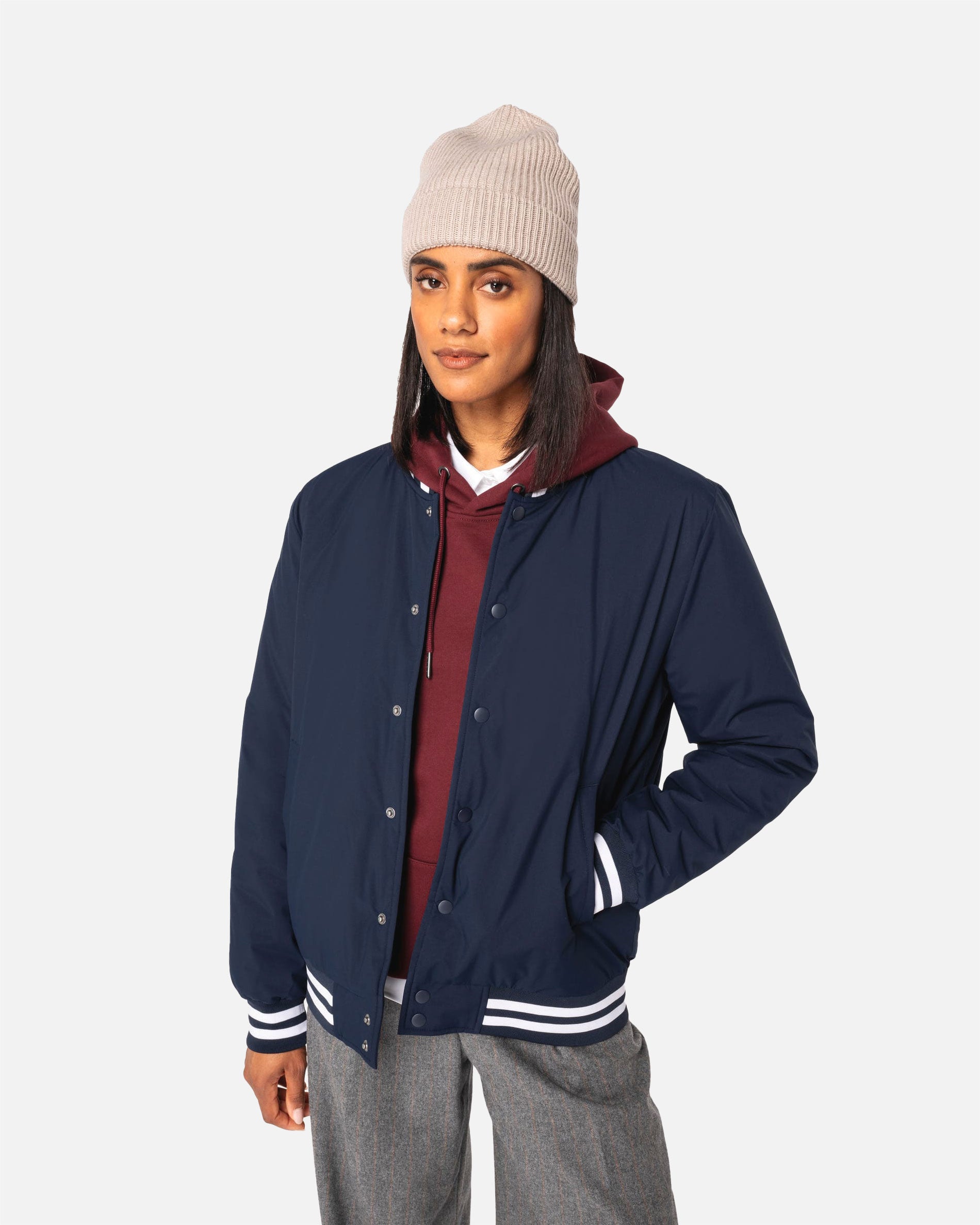 Unisex Teddy Jacke Navy Blue von VIVID