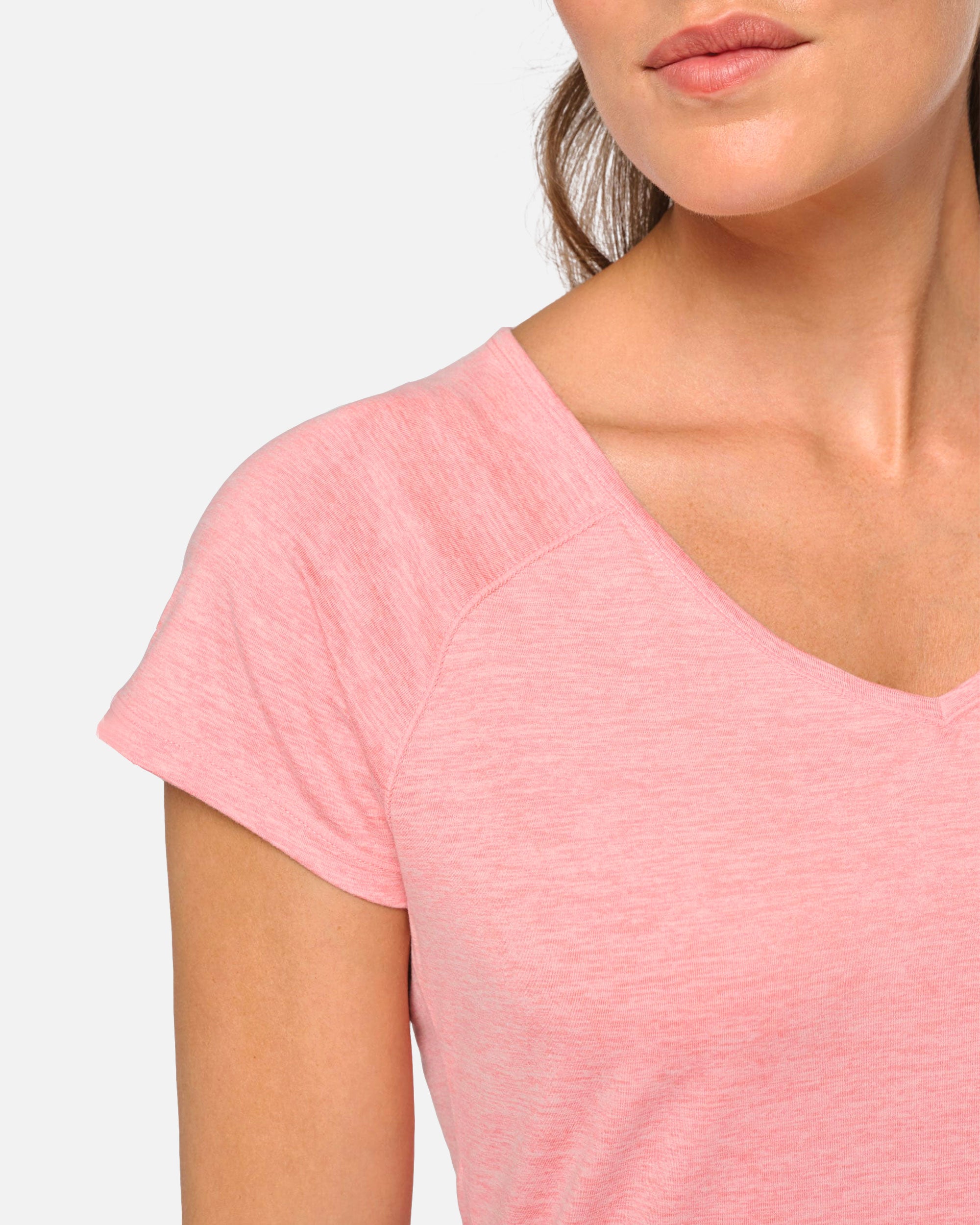 Damen Sport T-Shirt mit V-Neck Auschnitt