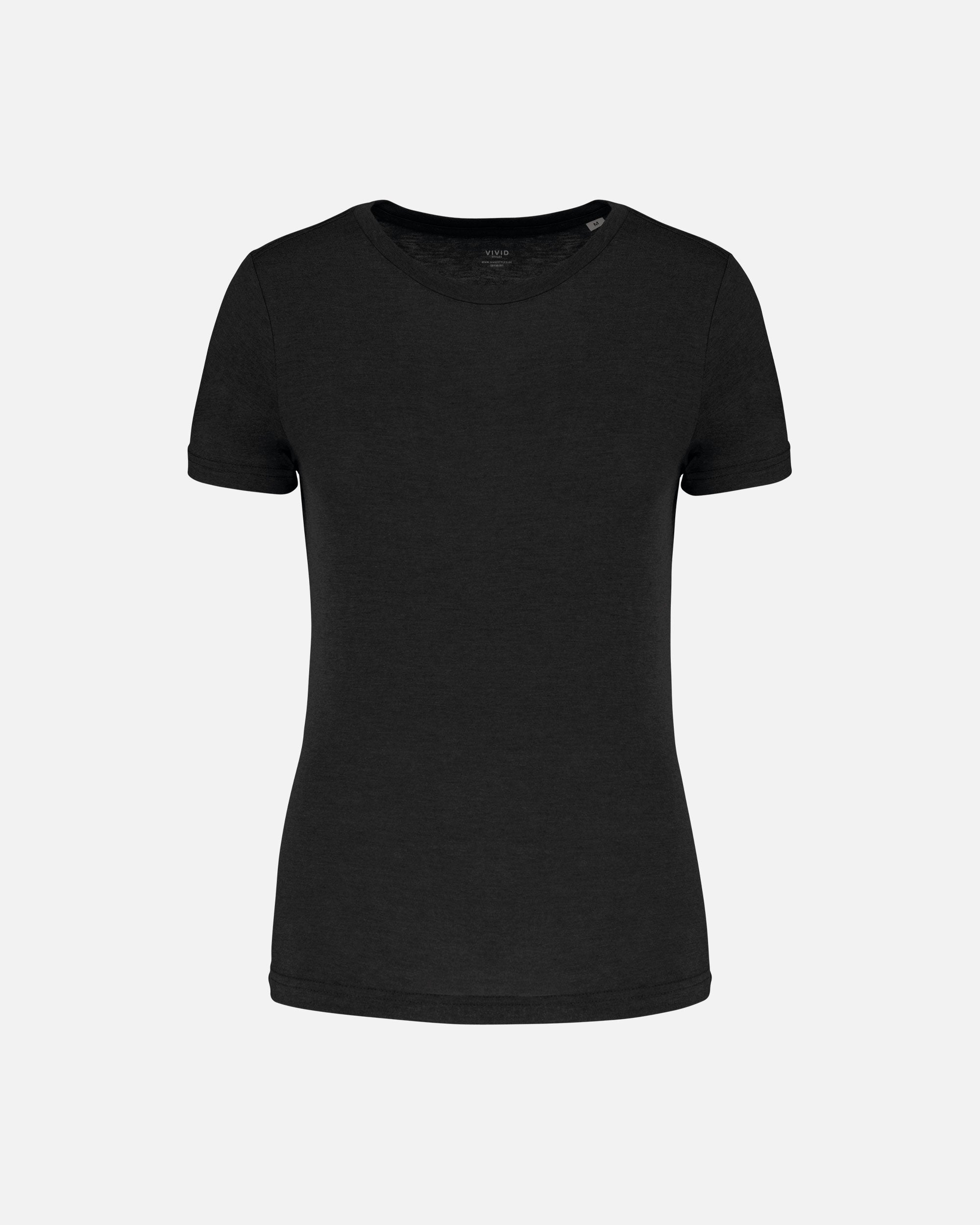 Damen Triblend Sport T-Shirt Black von VIVID