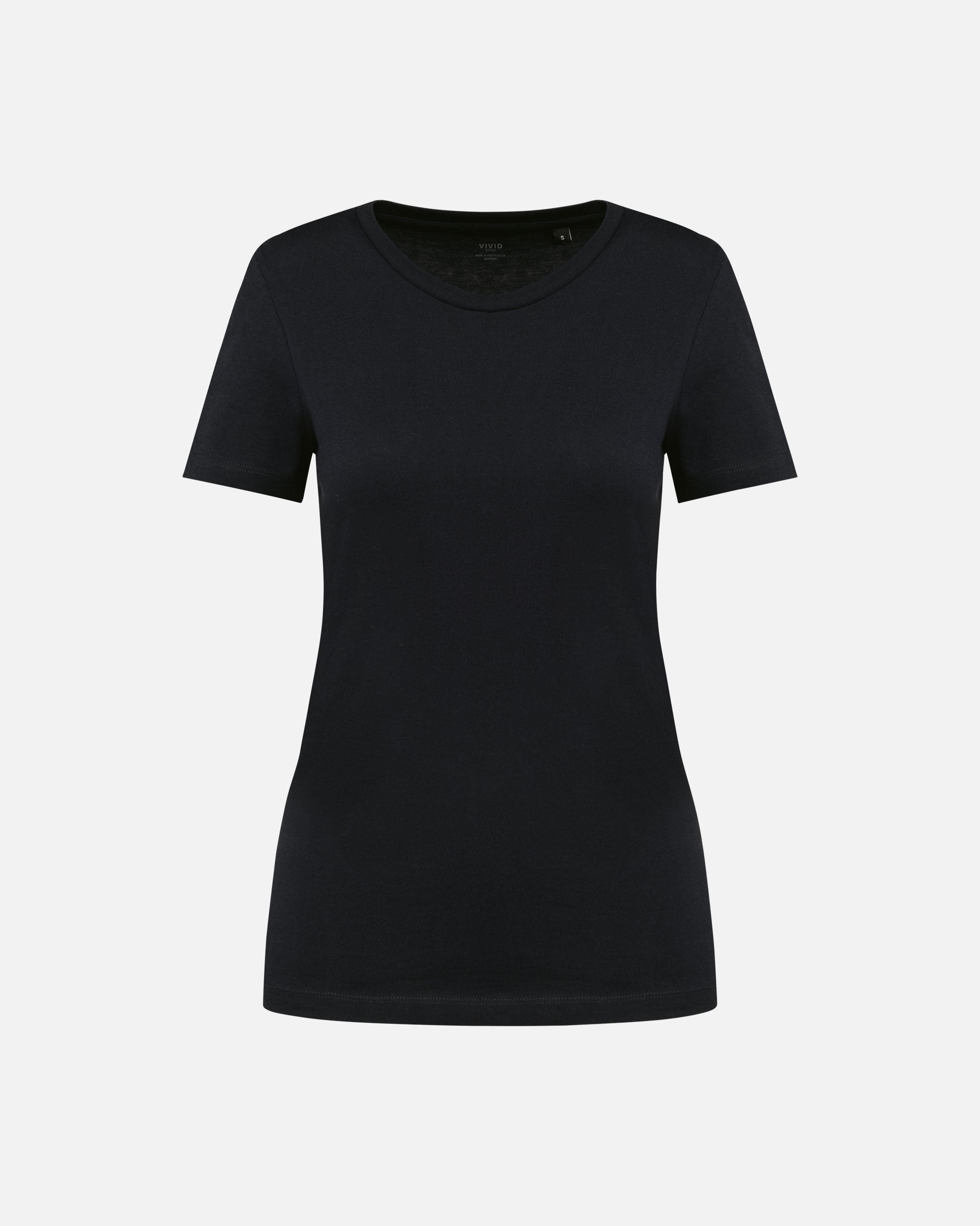 Damen Supima T-Shirt Black von VIVID