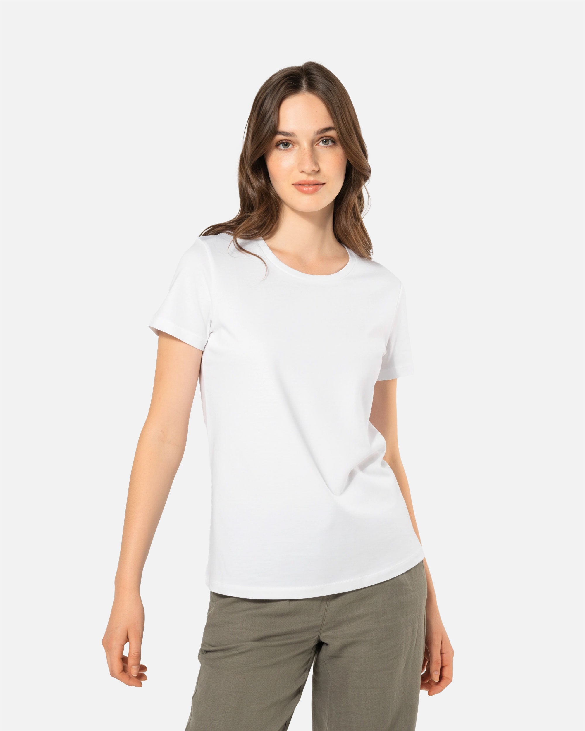 Damen Supima T-Shirt White von VIVID