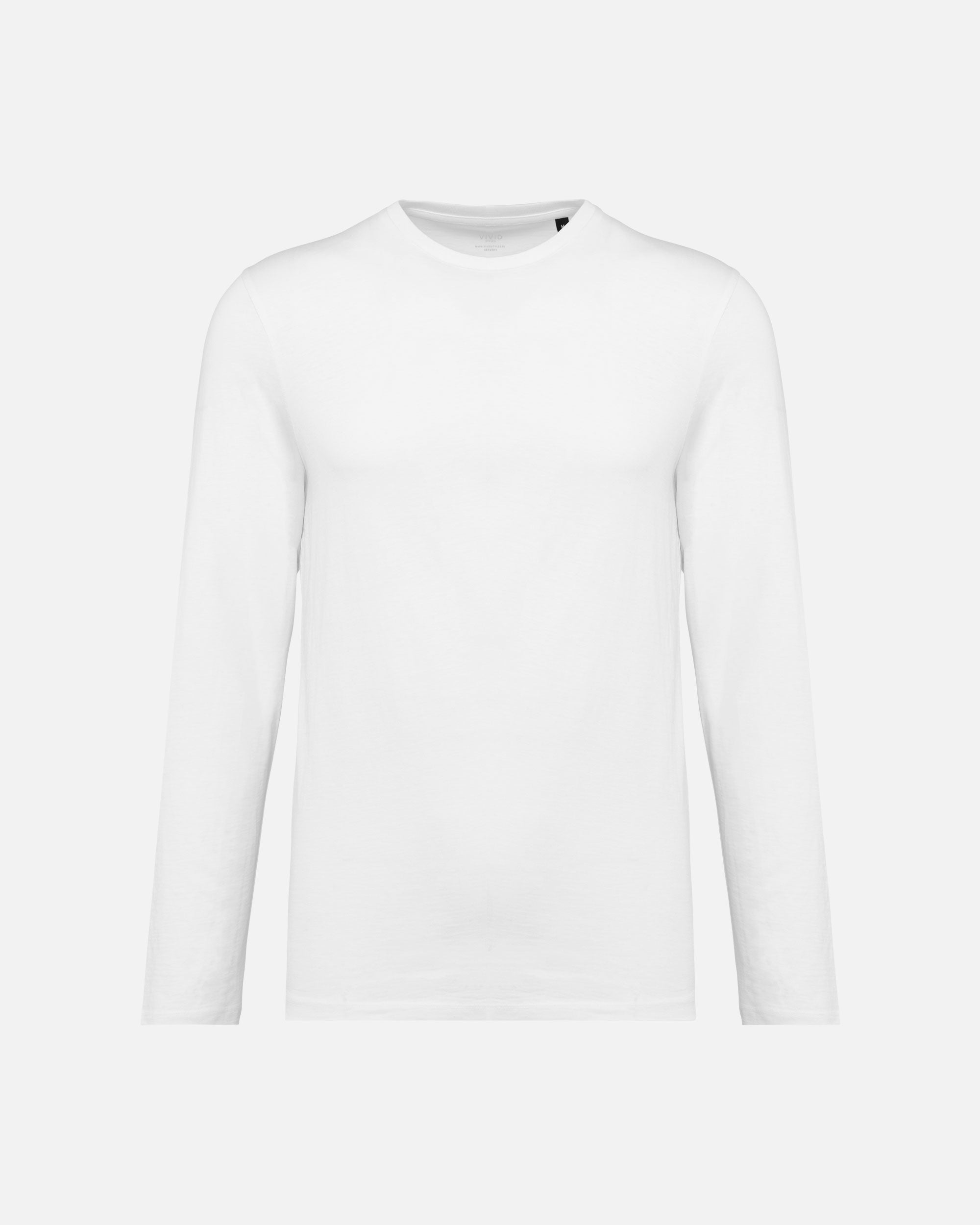Herren Supima Langarmshirt White von VIVID
