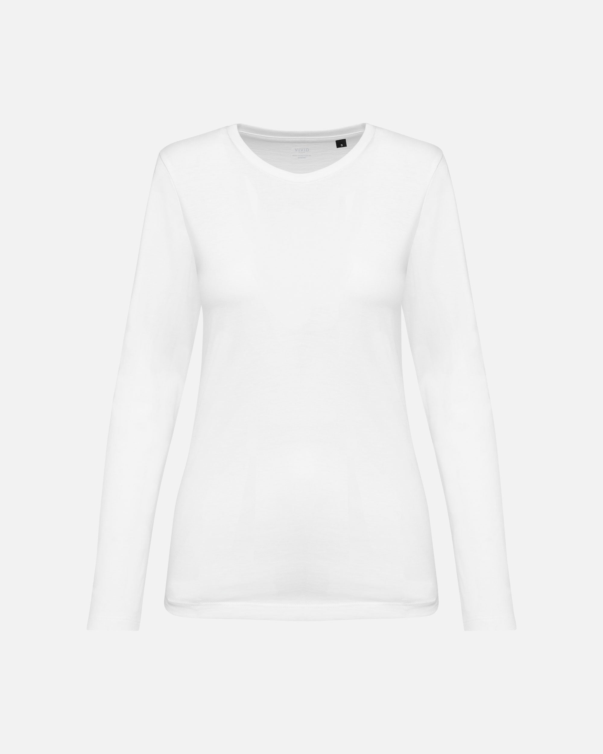 Damen Supima Langarmshirt White von VIVID