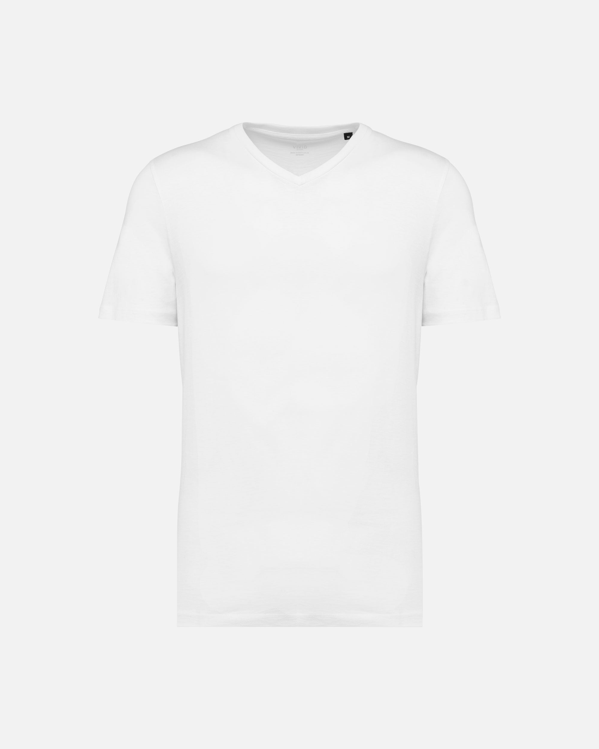 Herren Supima T-Shirt mit V-Ausschnitt White von VIVID
