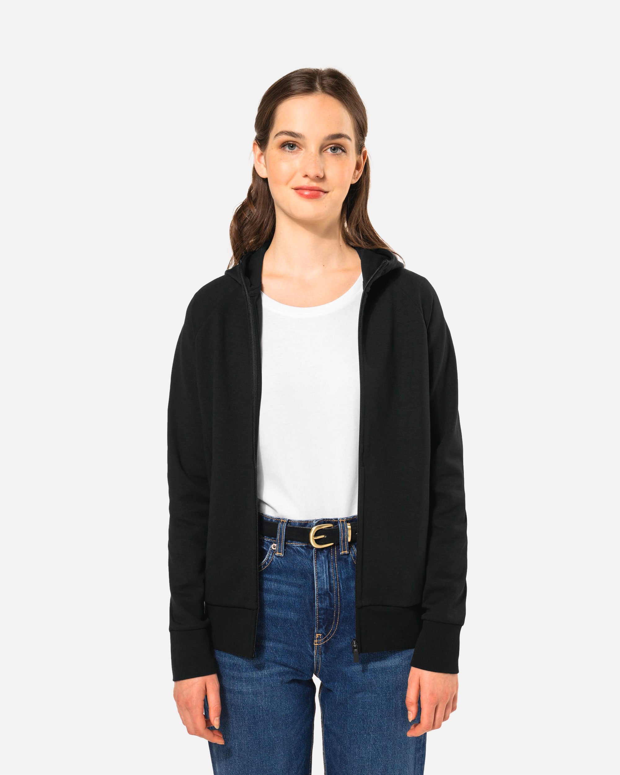 Damen Sweatshirt Jacke mit Kapuze