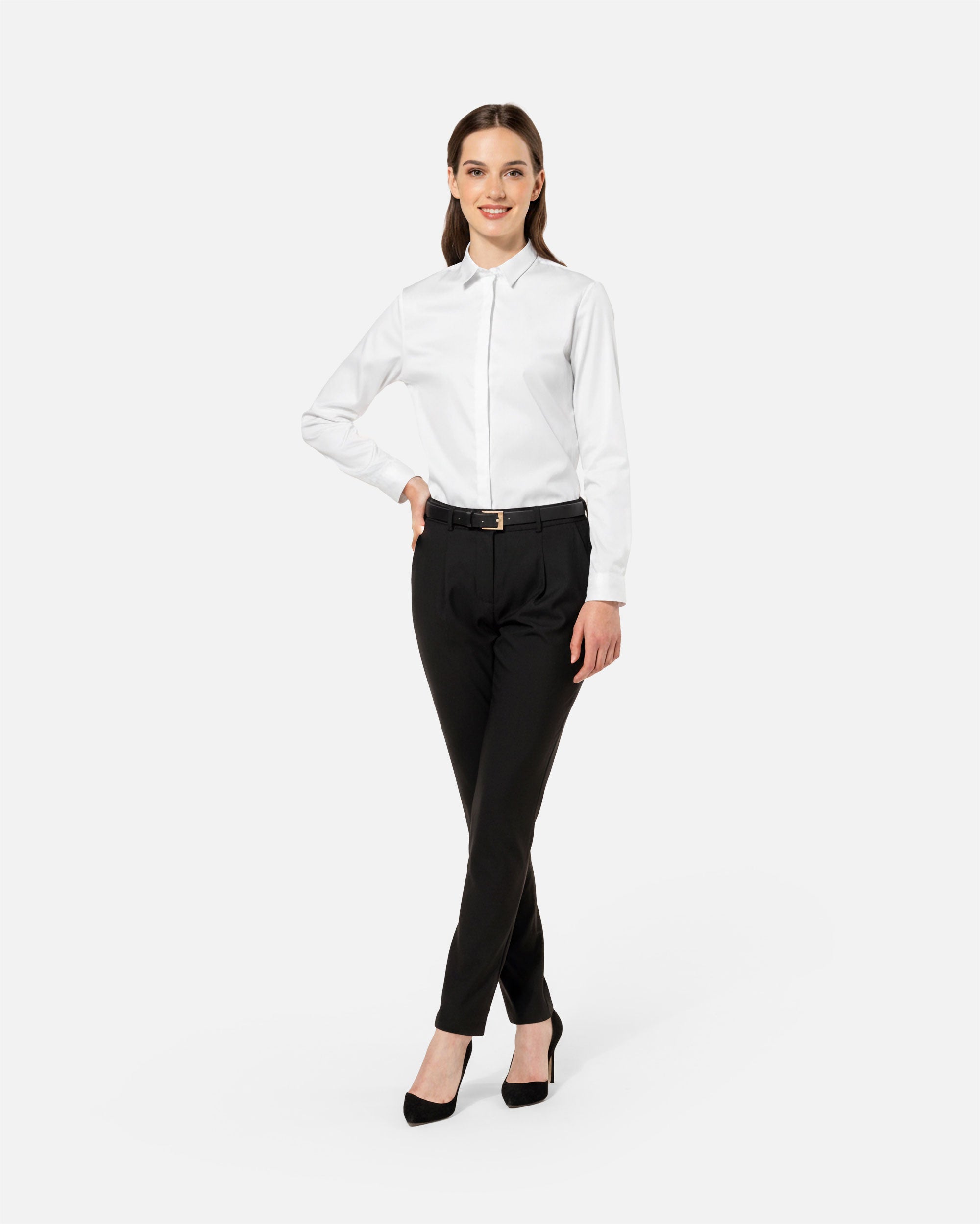 Damen Twill Langarmhemd von VIVID