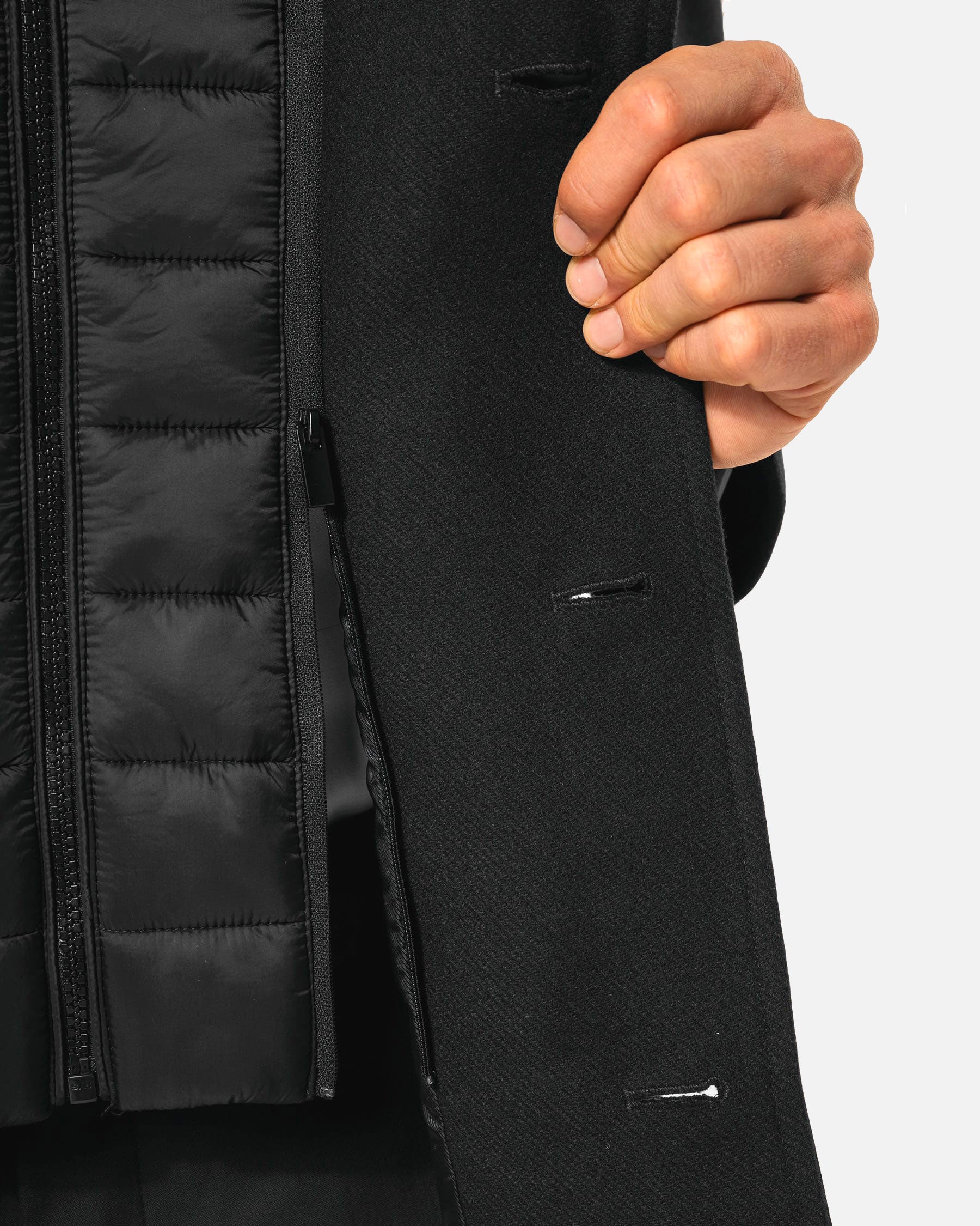 Eleganter Herren Mantel mit abnehmbarem Windshield