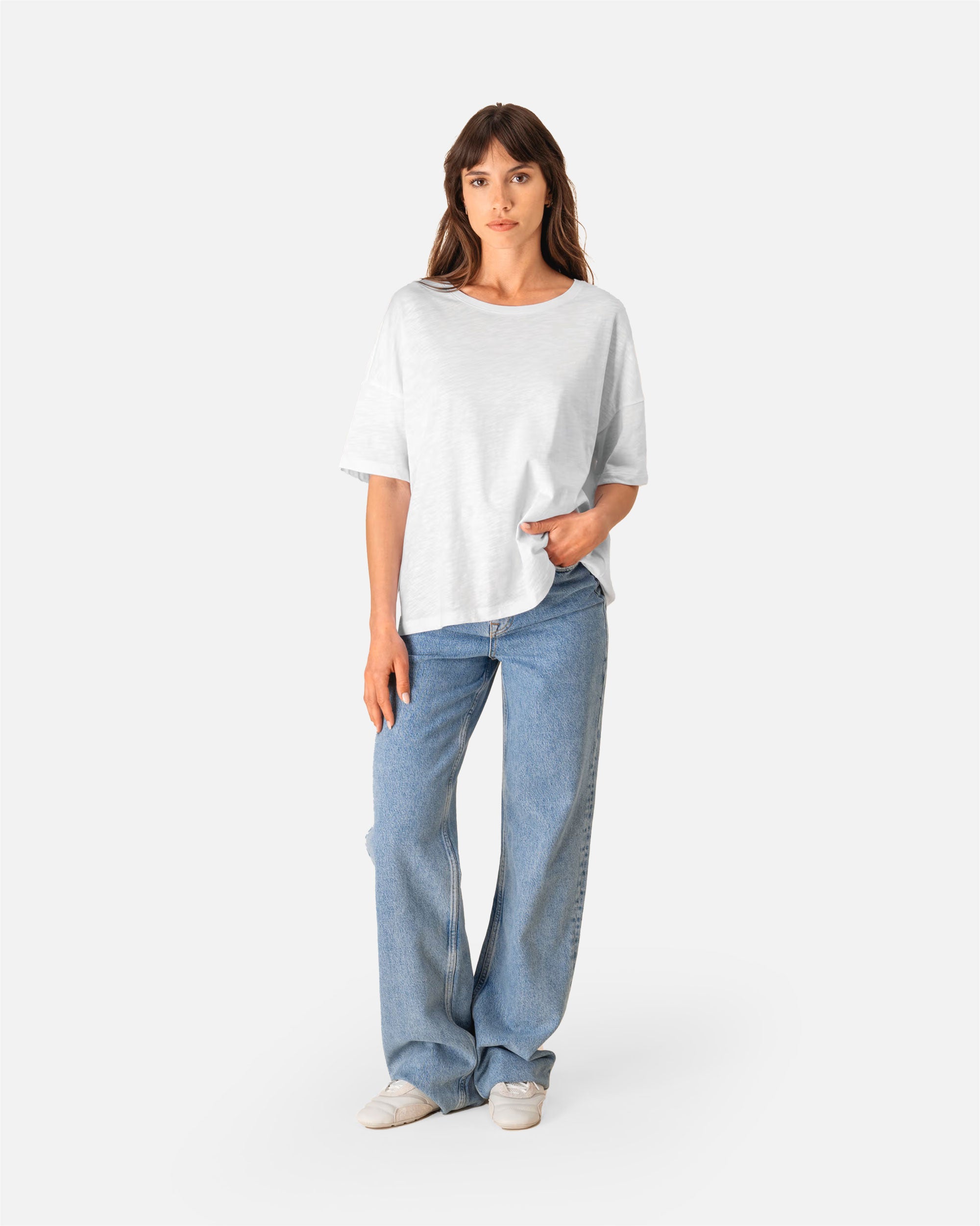 Übergroßes Damen Slub T-Shirt von VIVID