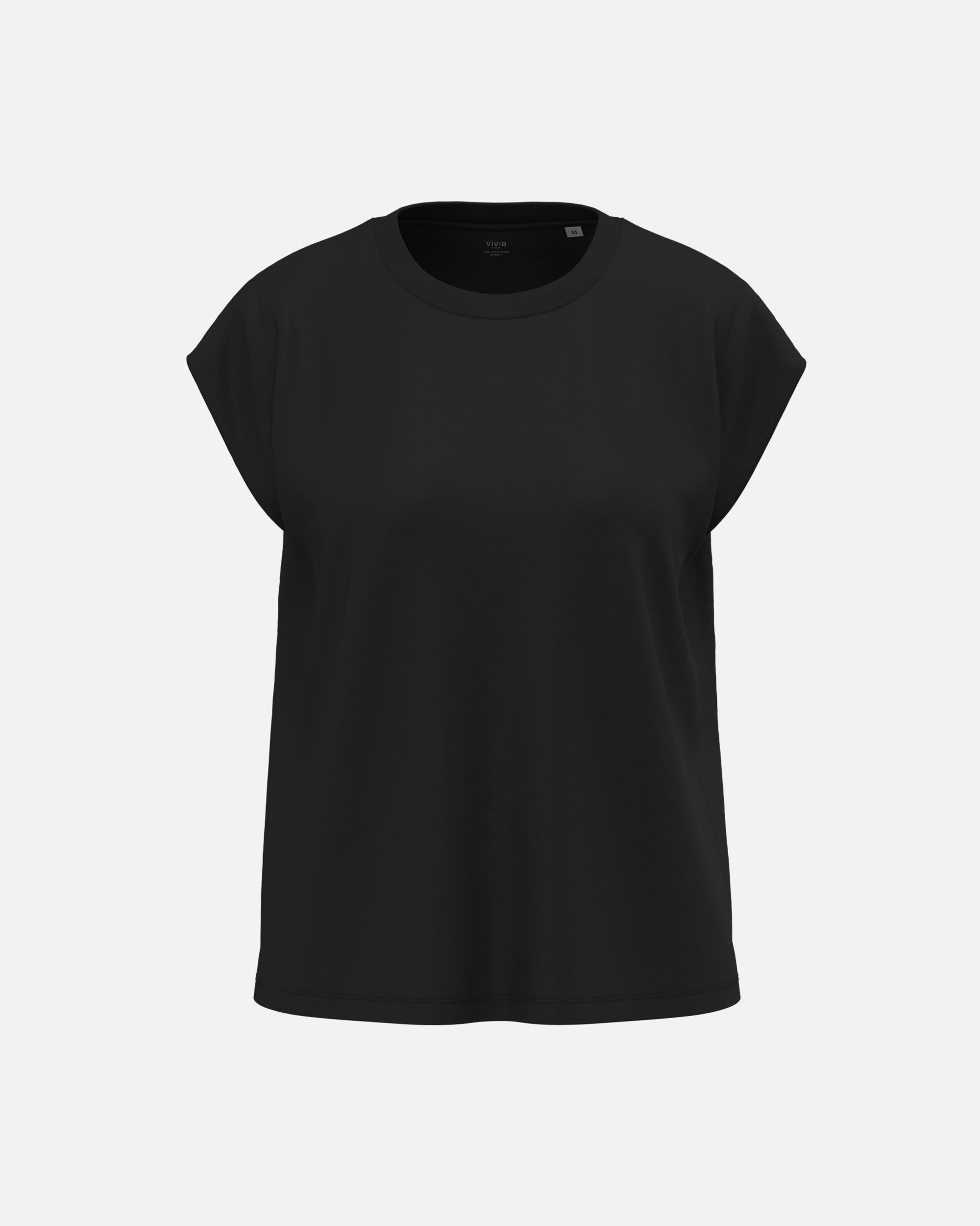 Übergroßes Damen Top mit Schulterpolstern Black von VIVID