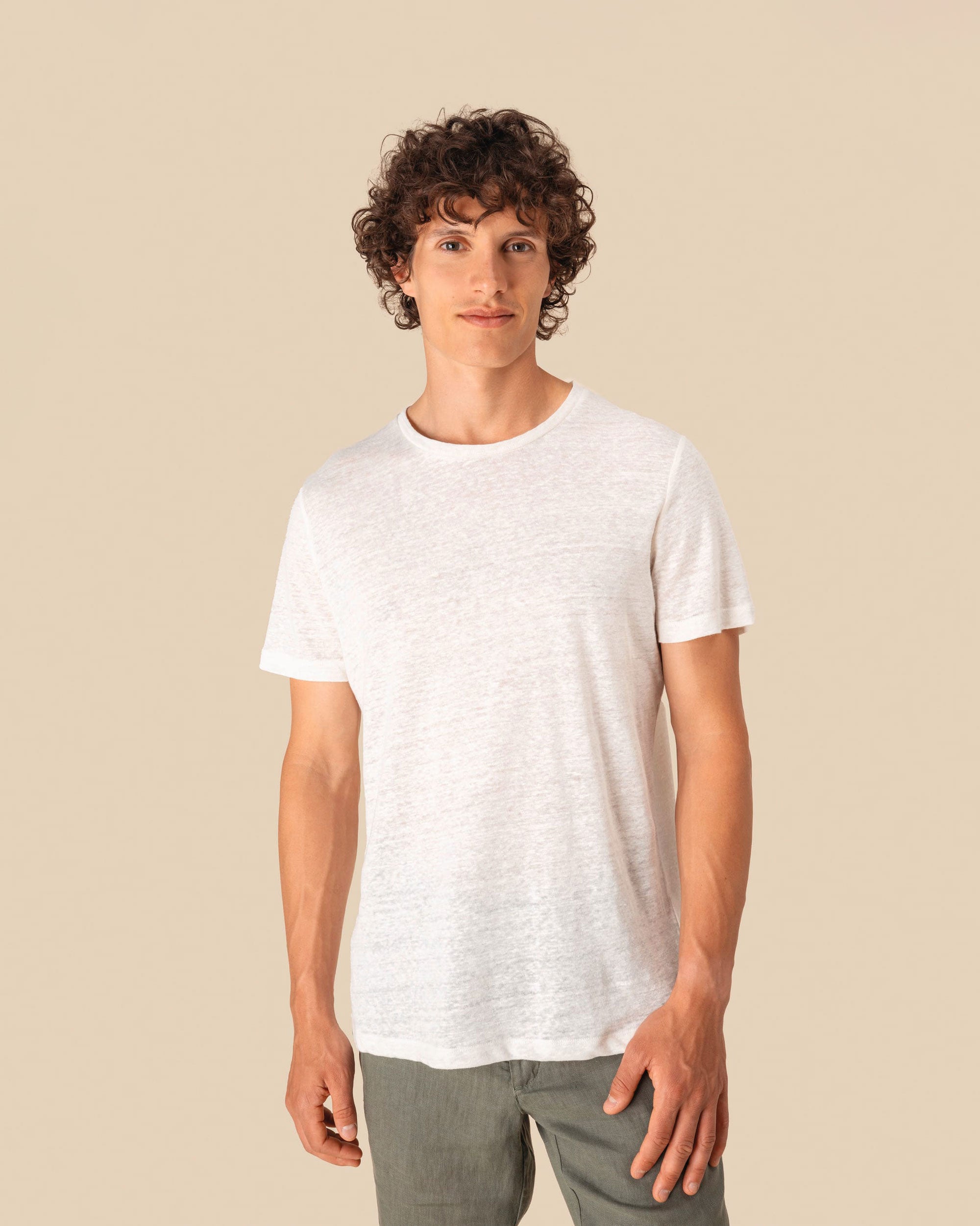 Herren Leinen T-Shirt