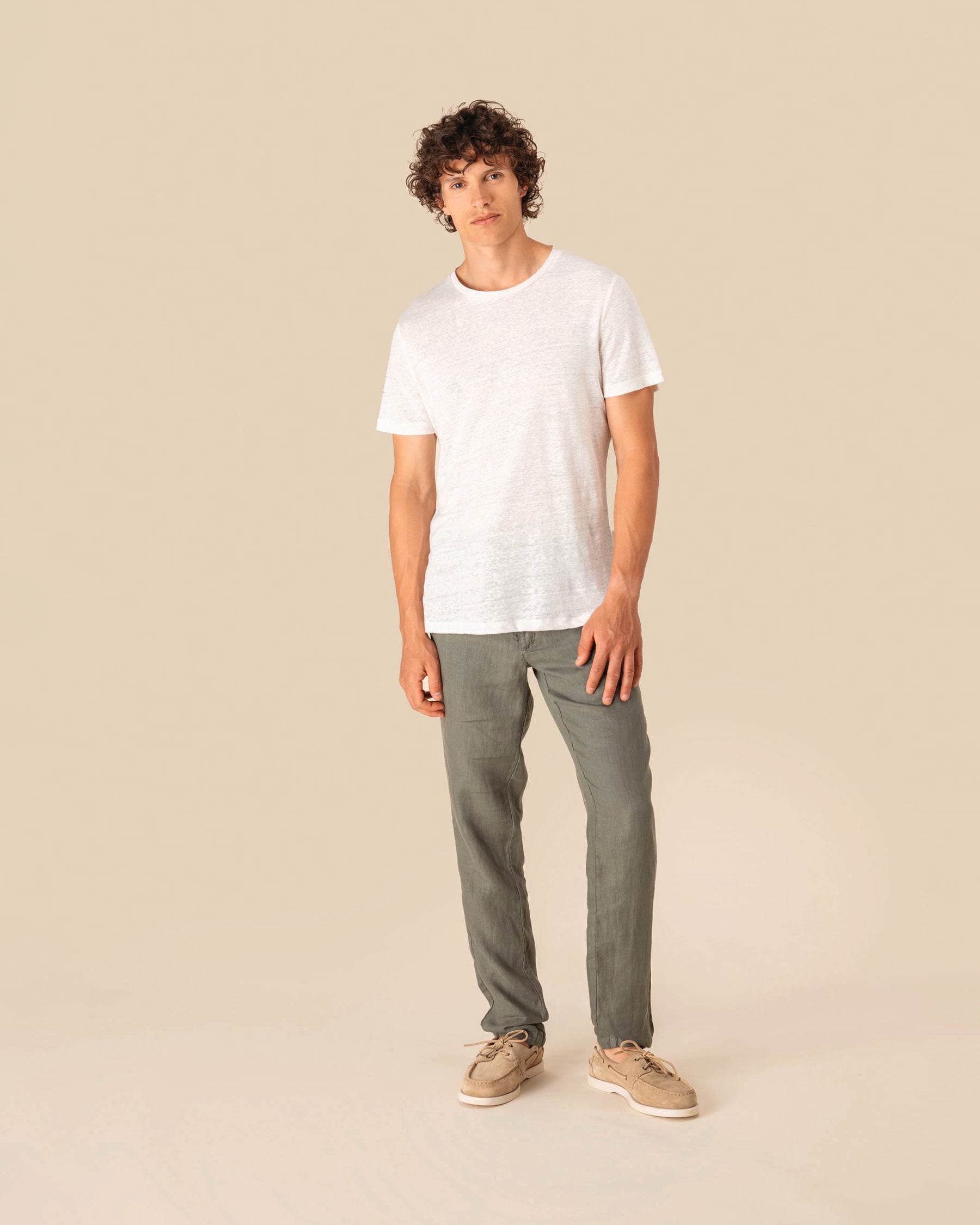 Herren Leinen T-Shirt