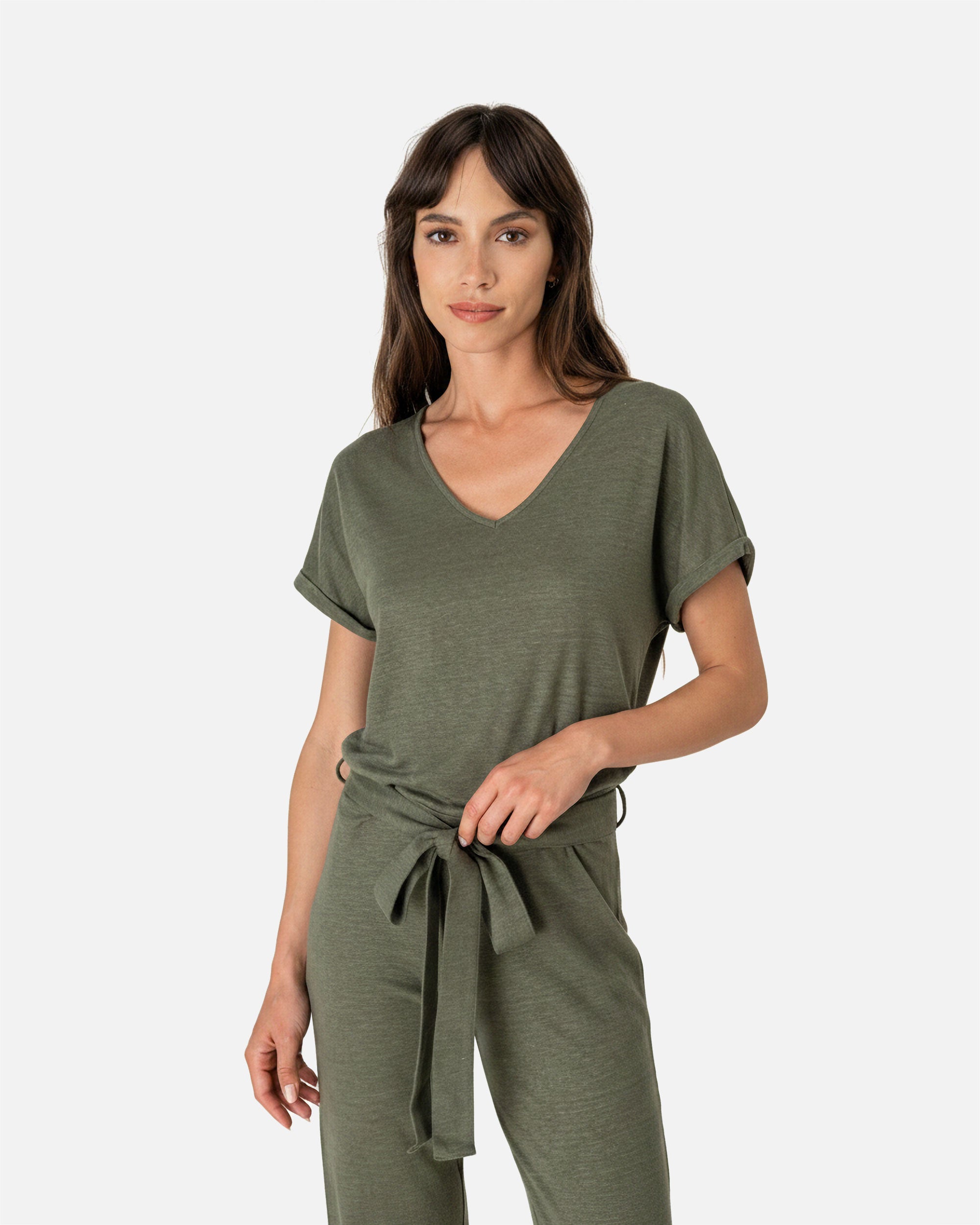 Damen Leinen Overall