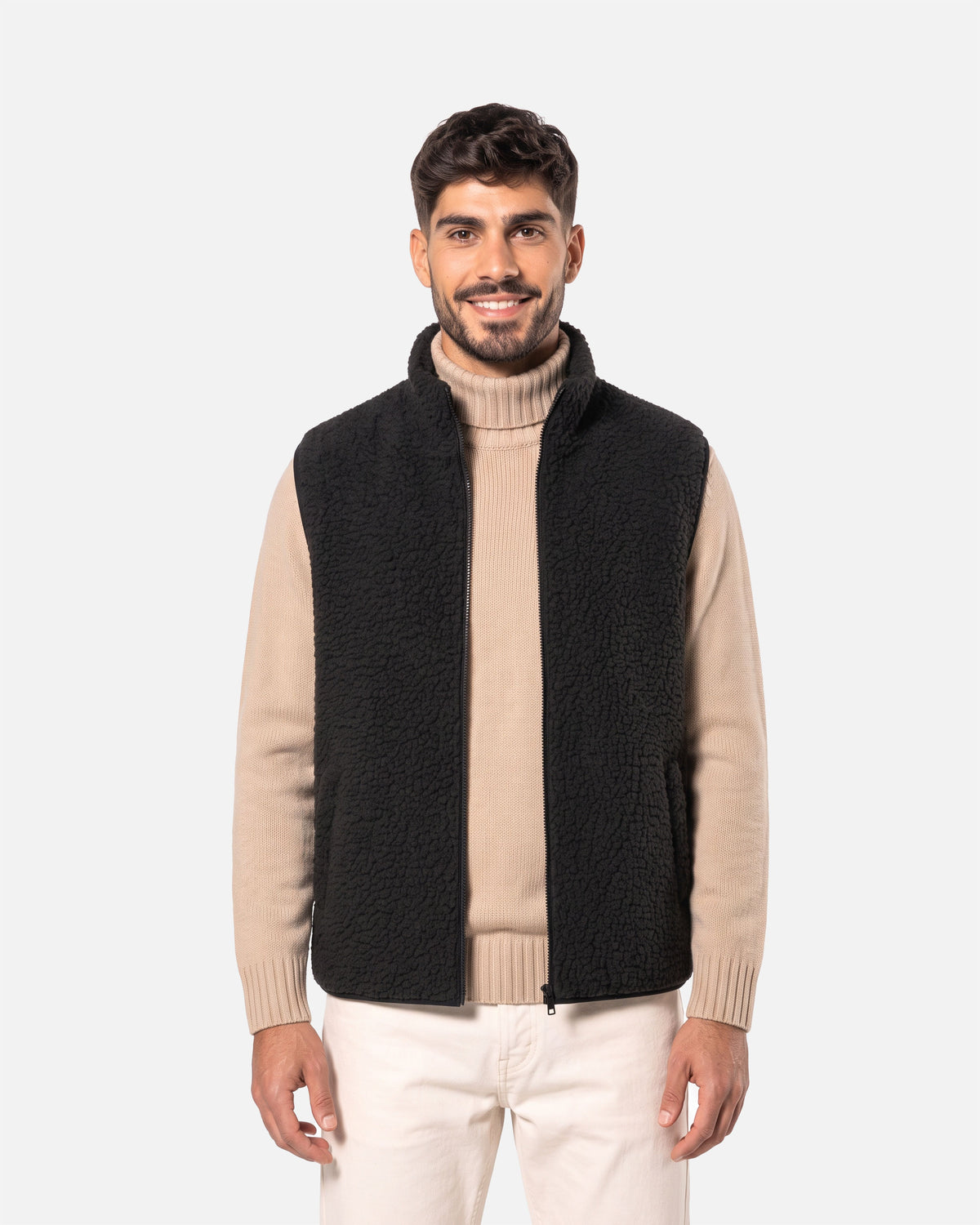 Herren Sherpa Weste Black von VIVID
