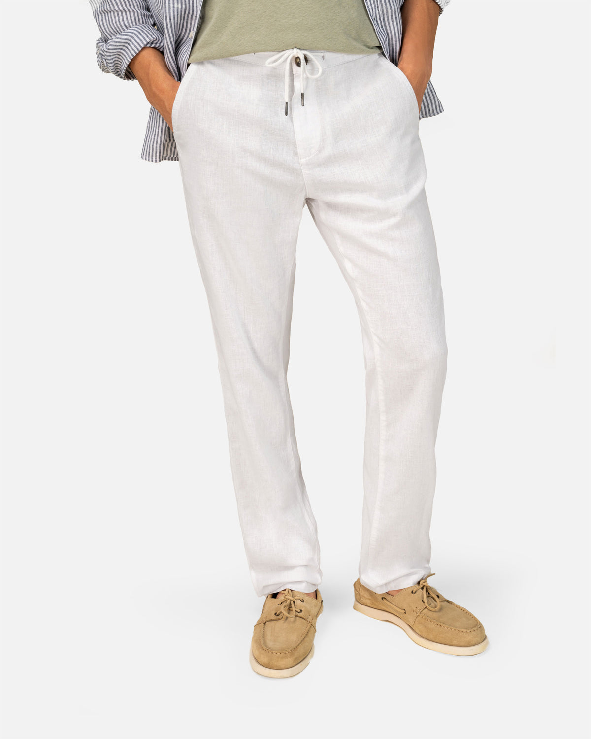 Herren Leinen-Baumwolle Hose