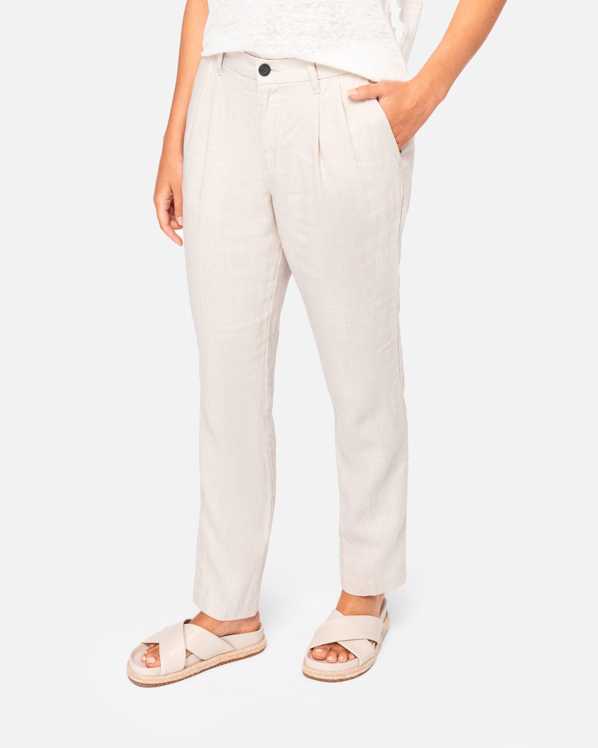 Damen Leinenhose White Sand von VIVID
