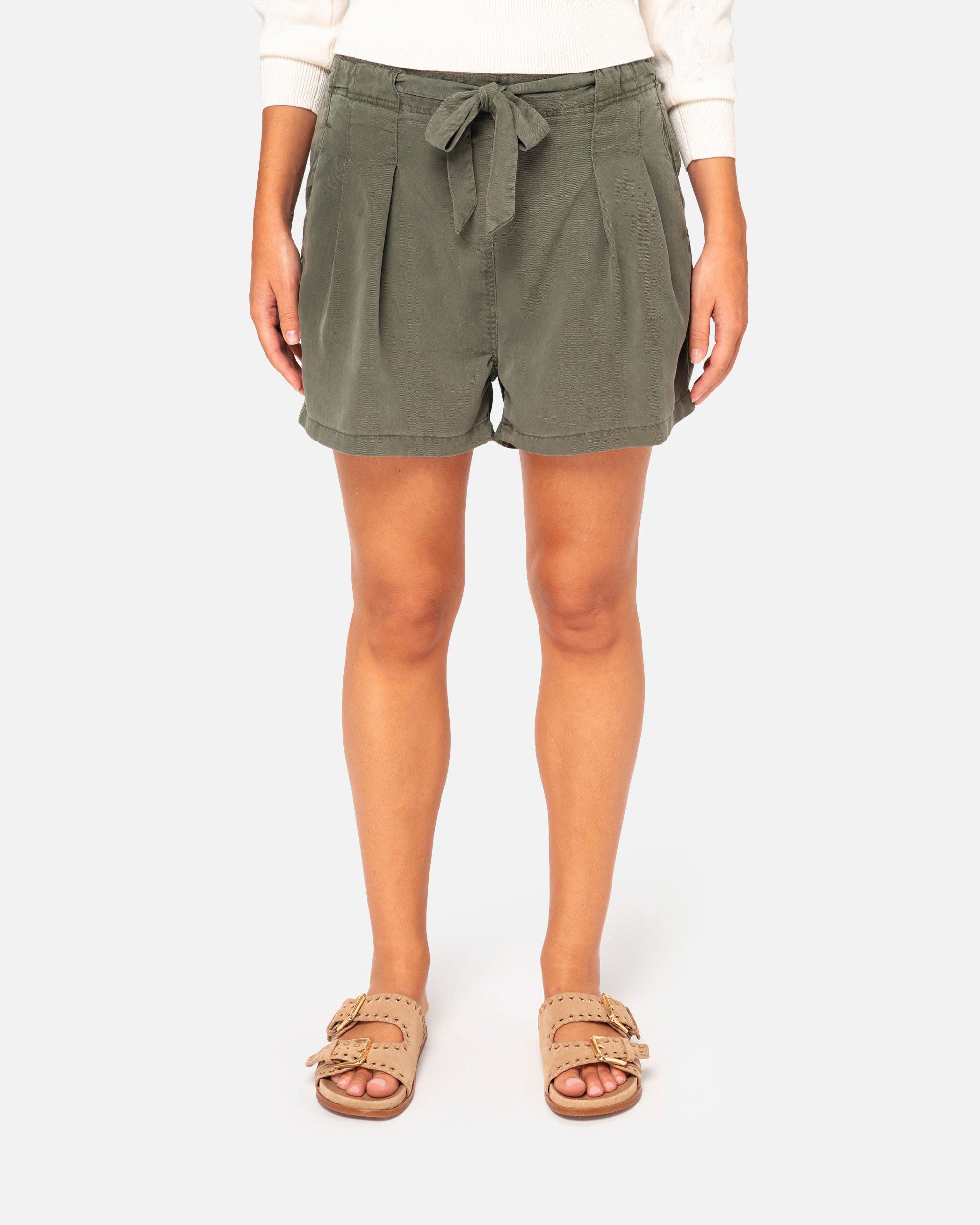 Ausgewaschene Damenshorts Khaki von VIVID