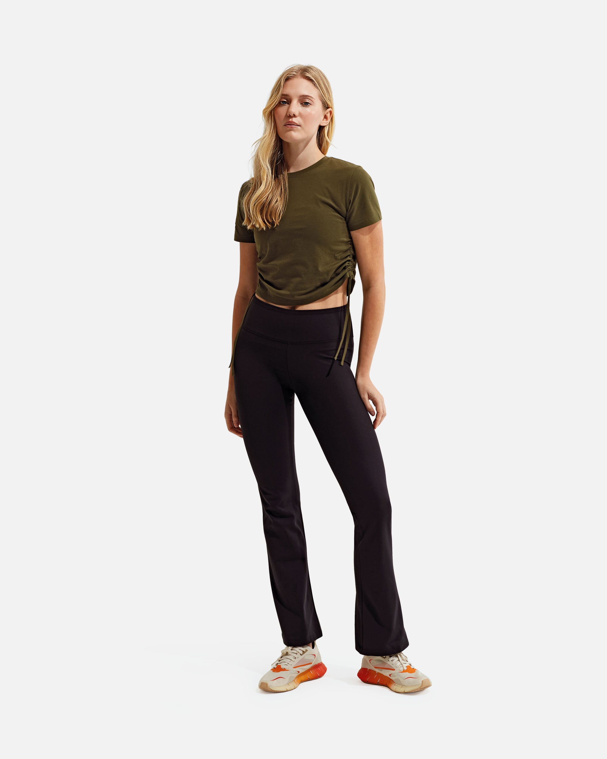 Gerafftes Damen T-Shirt