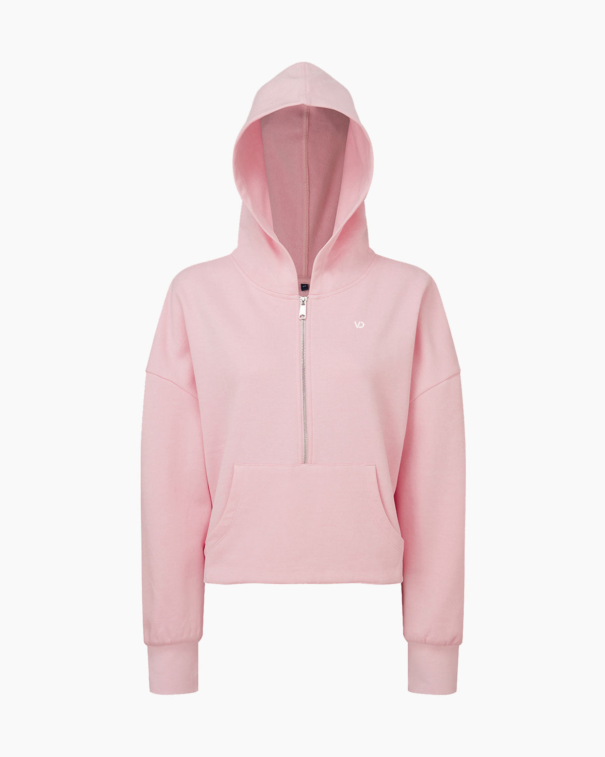 Übergroßer Damen ½ Zip Kapuzenpullover von V I V I D