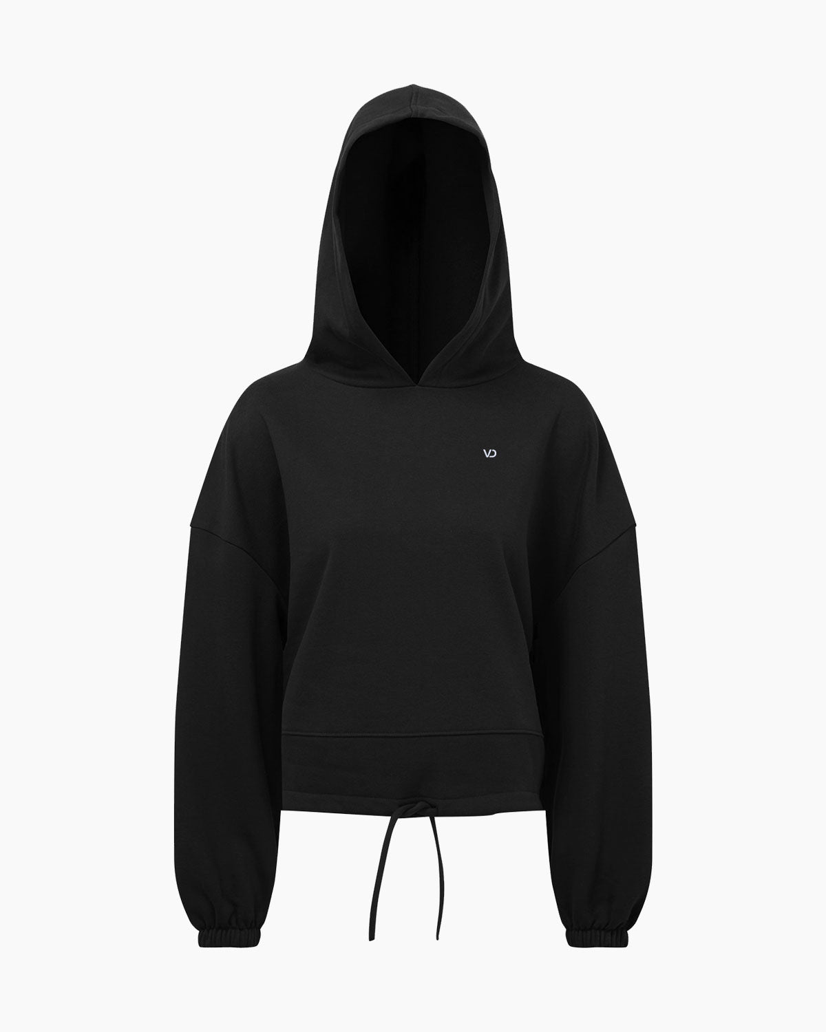 Übergroßer Damen Kapuzenpullover mit Kordelzug Black von V I V I D