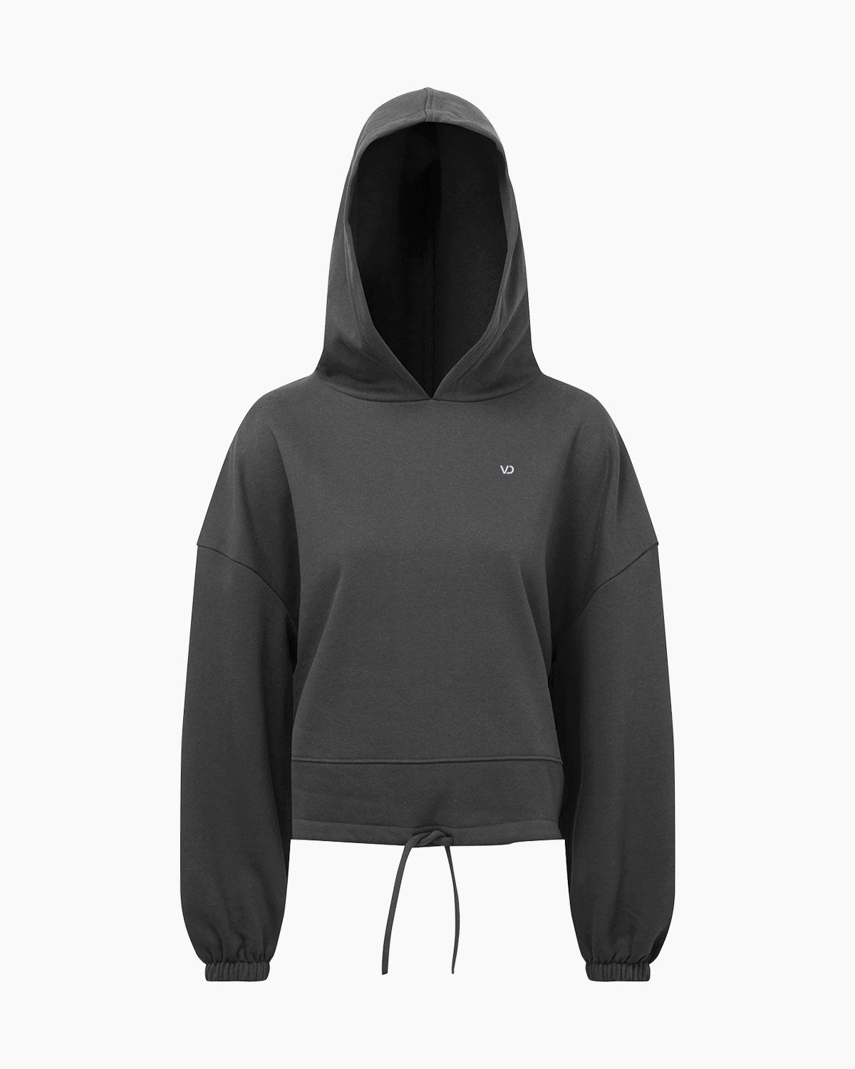 Übergroßer Damen Kapuzenpullover mit Kordelzug Charcoal von V I V I D