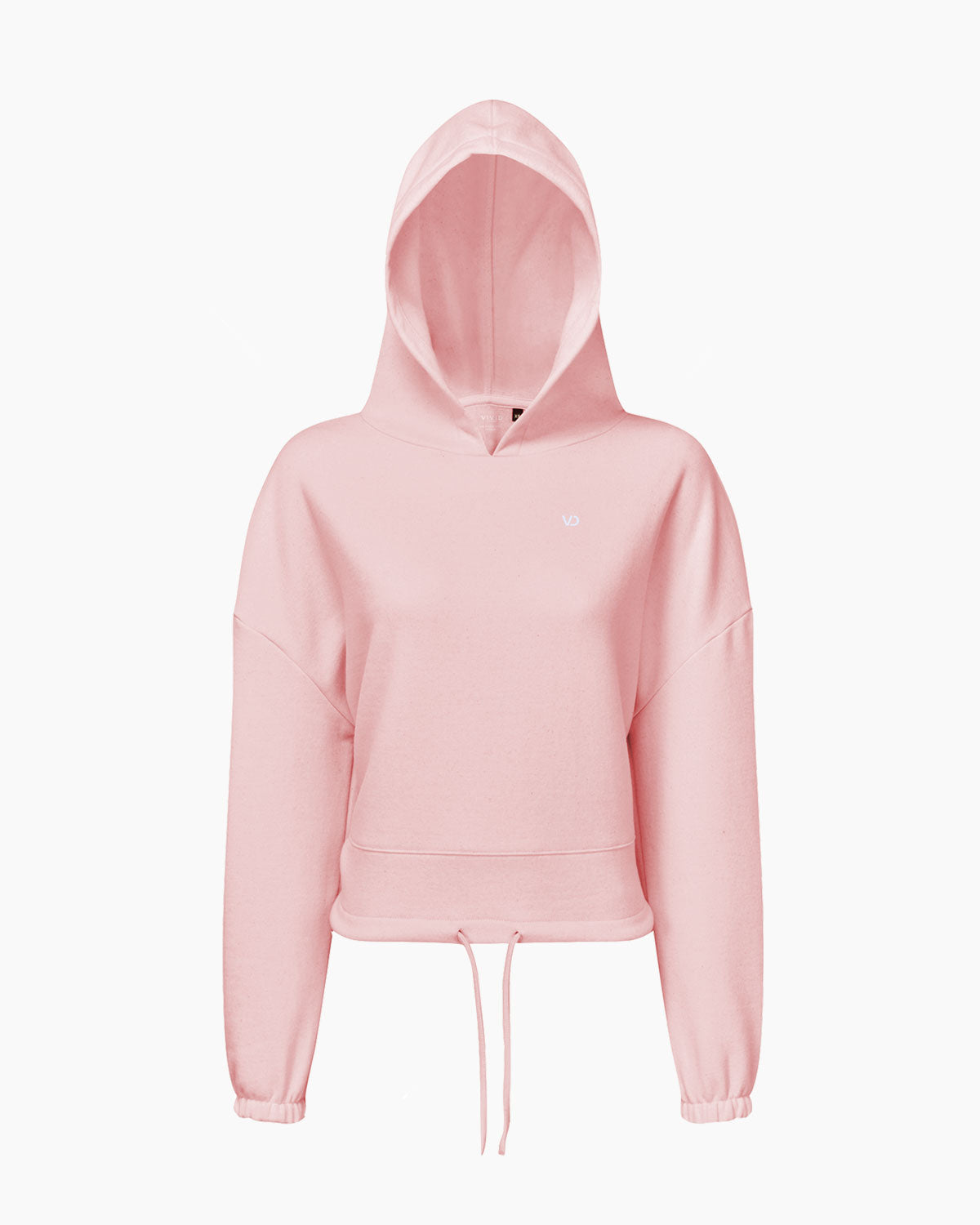 Übergroßer Damen Kapuzenpullover mit Kordelzug Light Pink von V I V I D