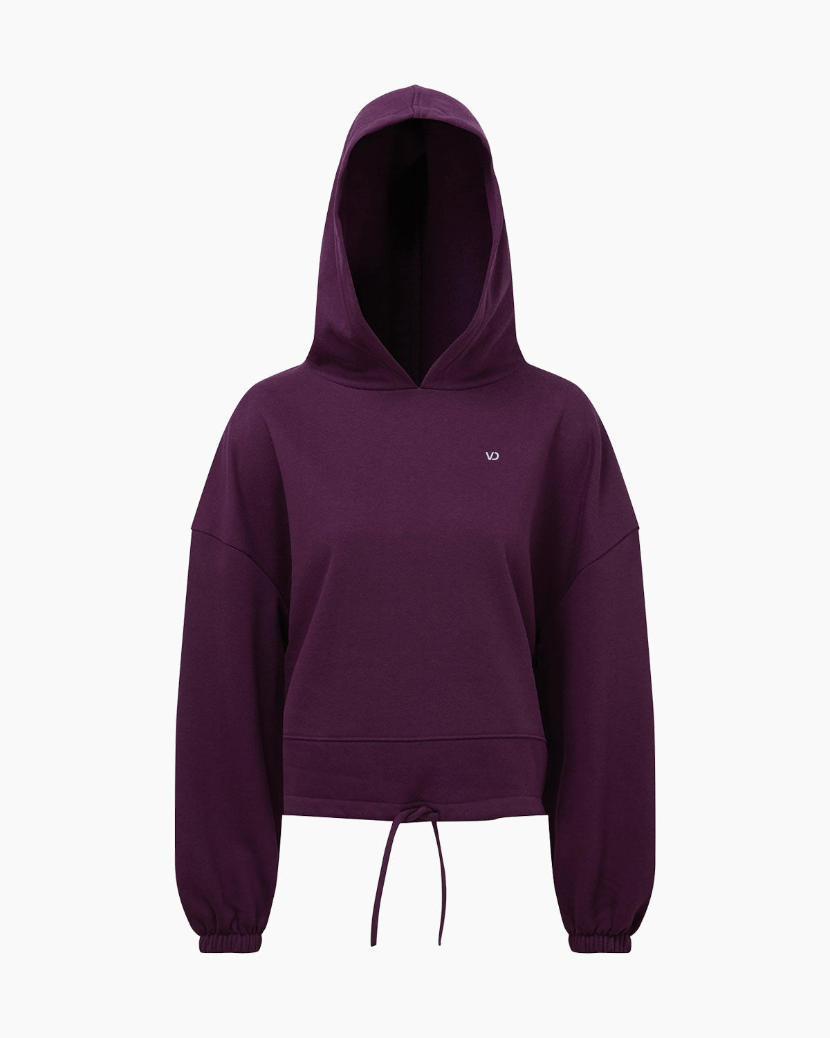 Übergroßer Damen Kapuzenpullover mit Kordelzug Mulberry von V I V I D