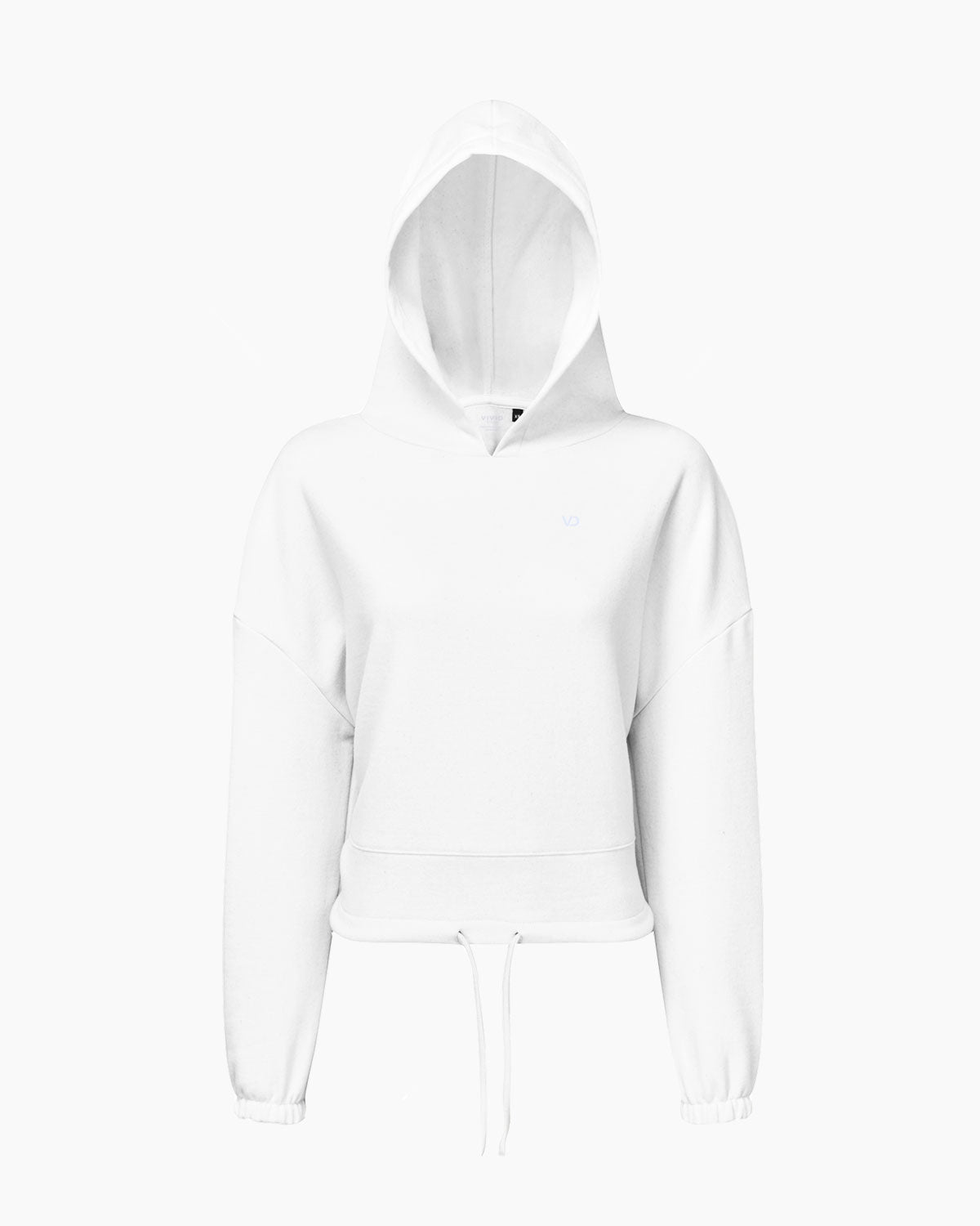 Übergroßer Damen Kapuzenpullover mit Kordelzug White von V I V I D