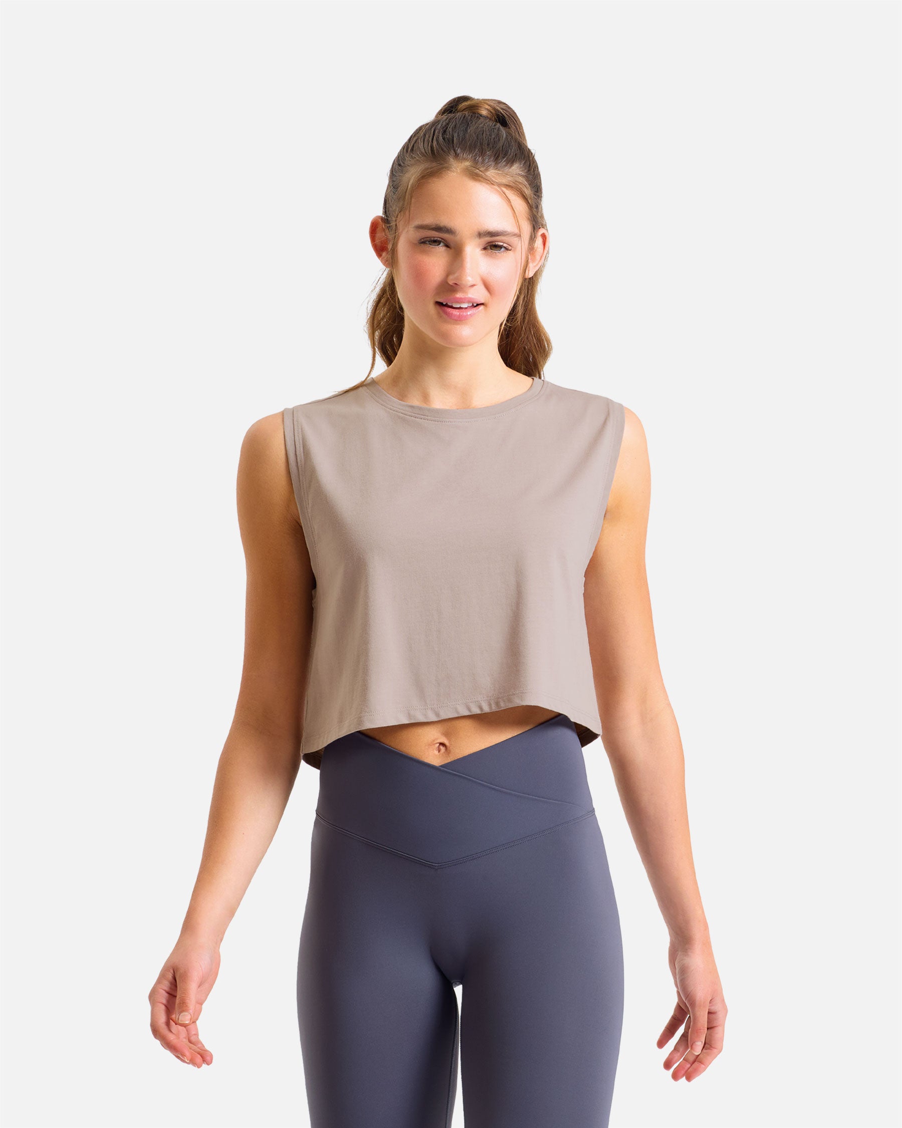 Bauchfreies Damen Tanktop Stone von VIVID