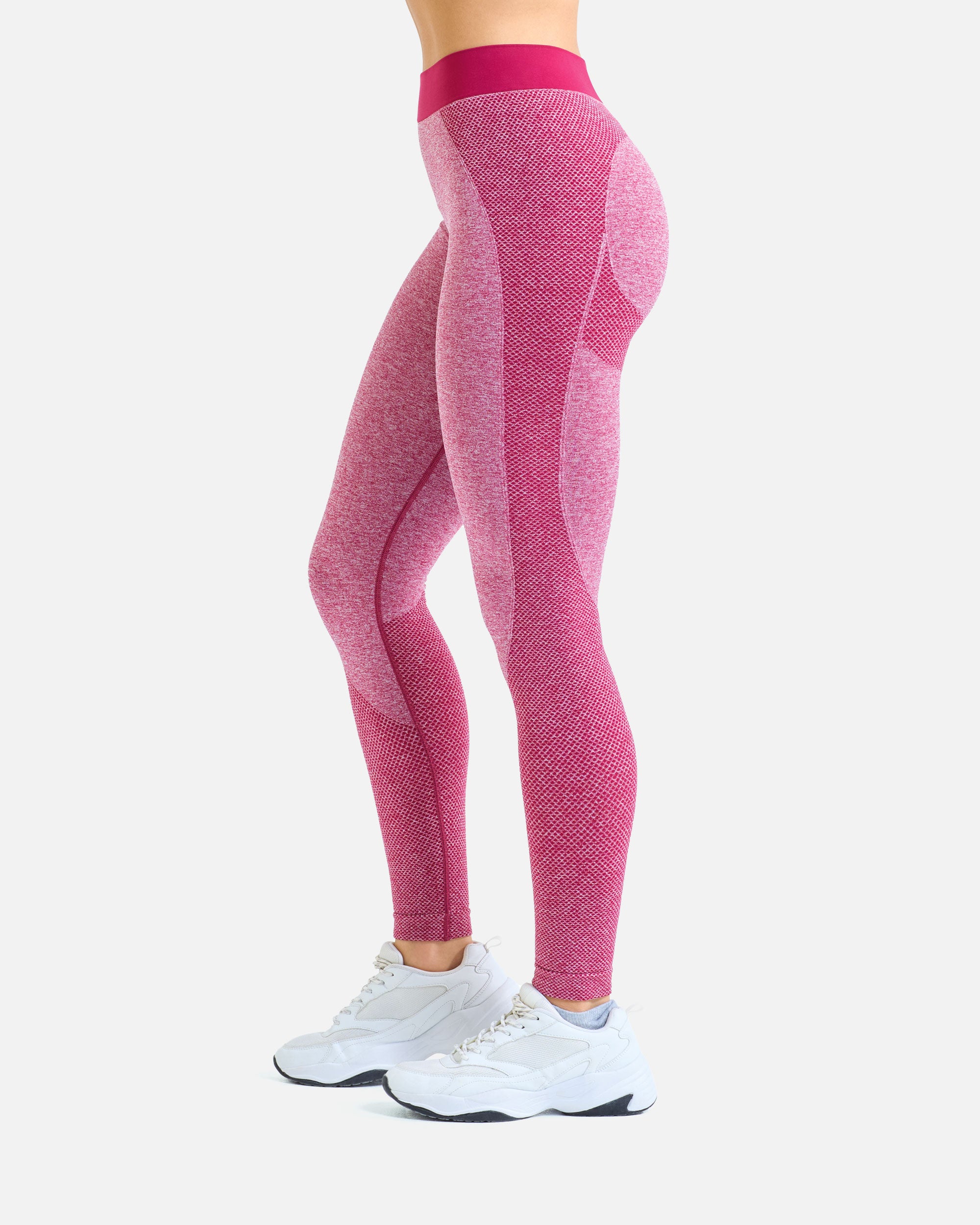 Damen Flex Leggings Burgundy Melange von VIVID