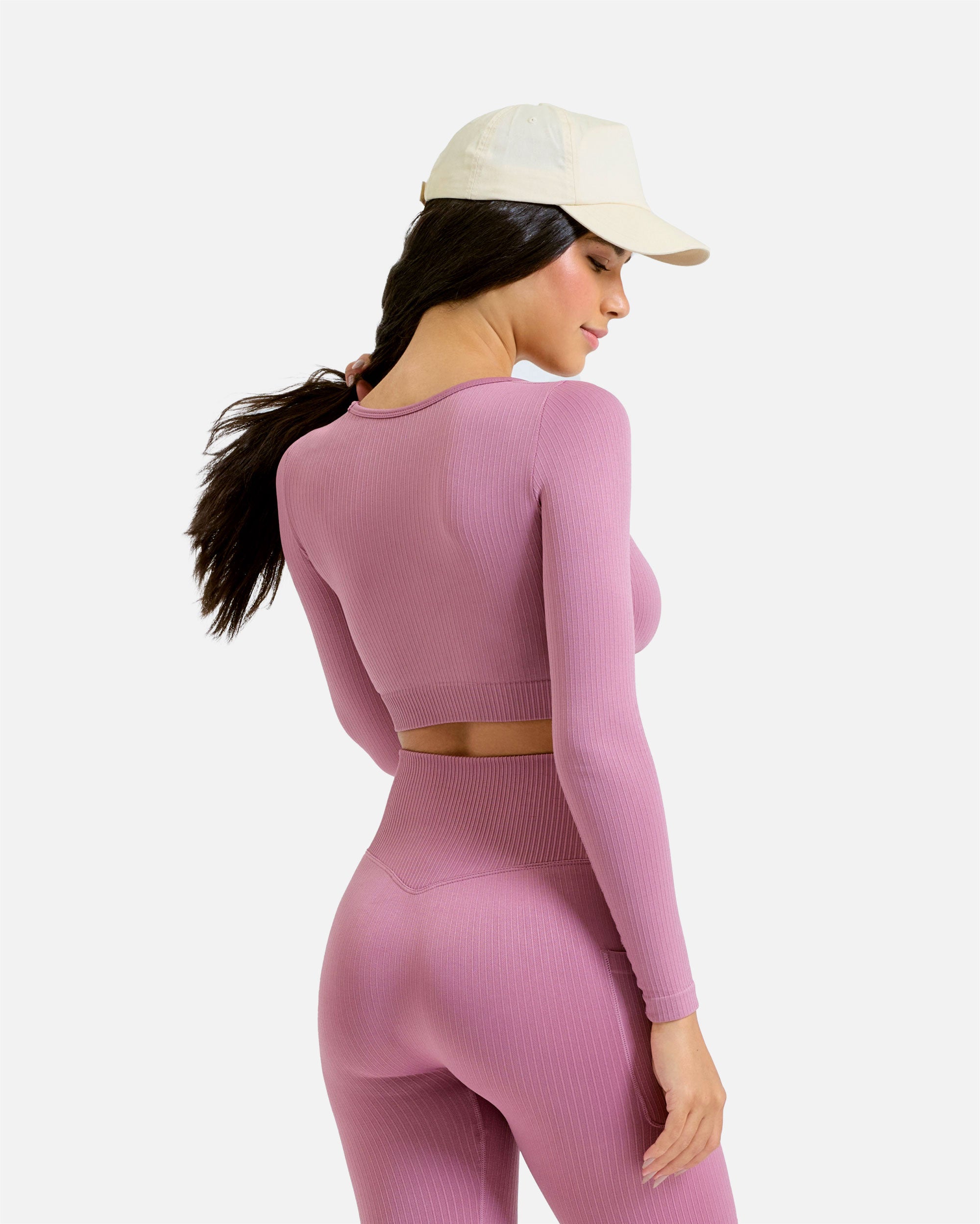 Damen Ribbed Sport Langarmshirt von VIVID