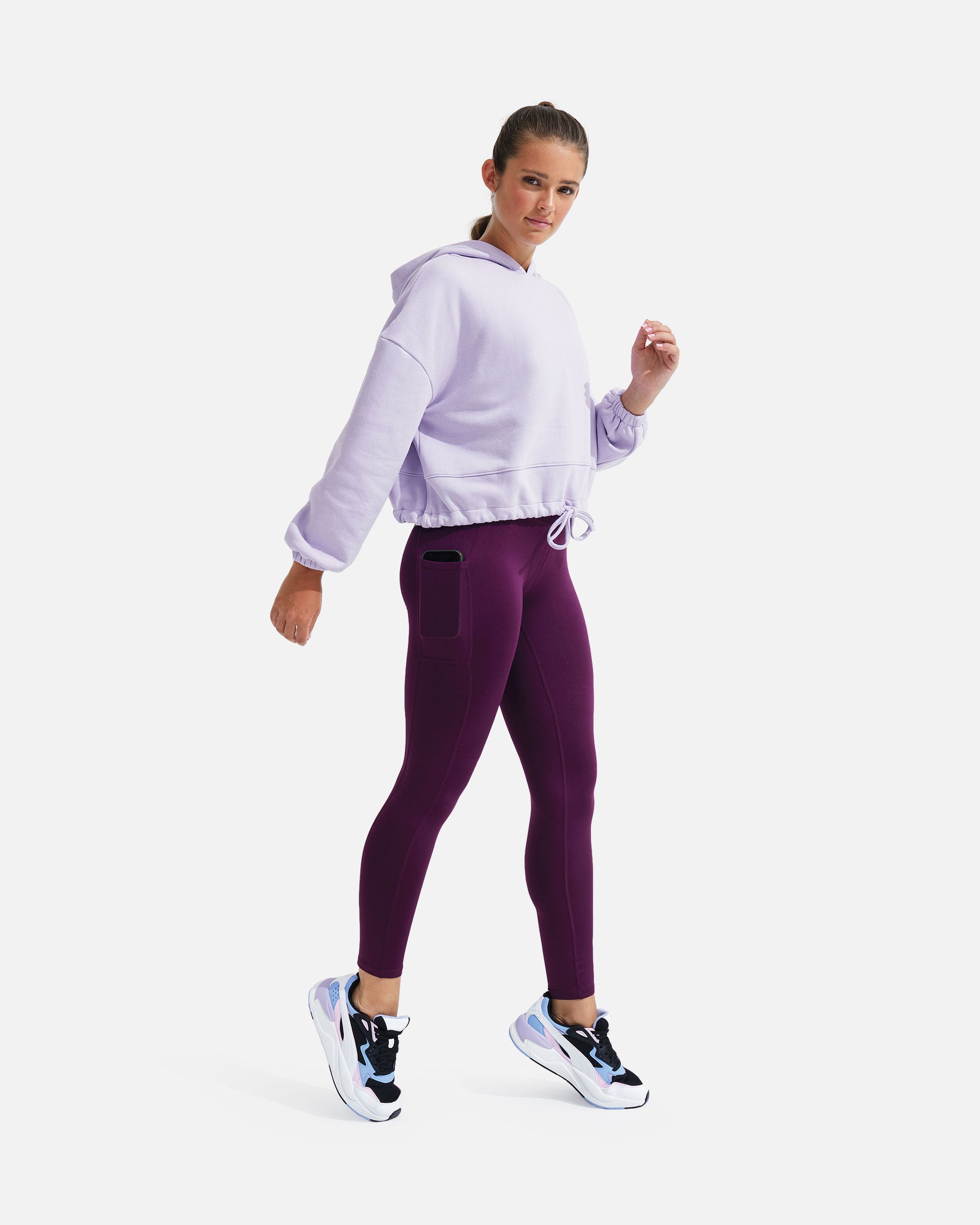 Damen Kompressions Pocket Leggings Mulberry von VIVID