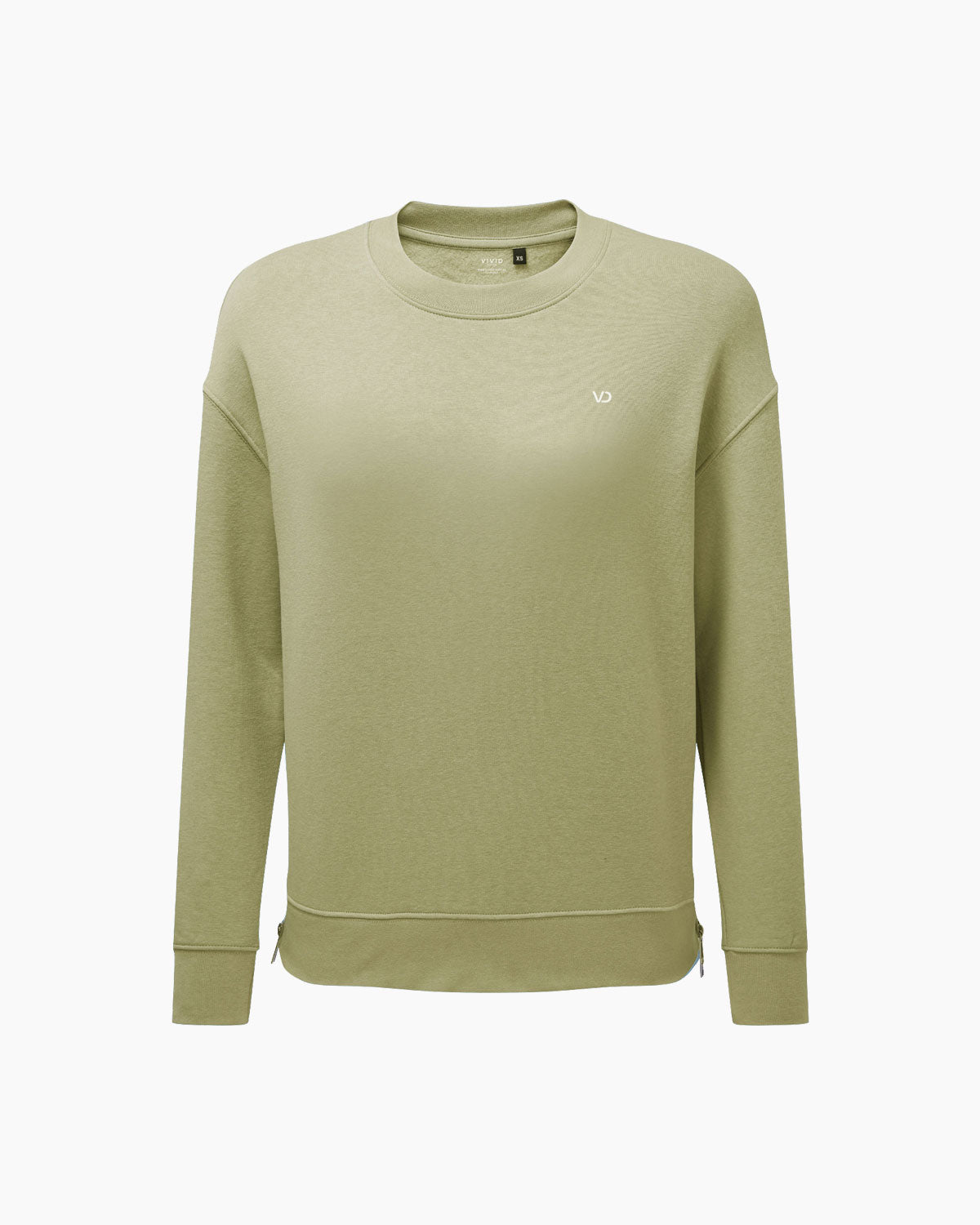 Damen Chill Zip Sweatshirt Sage Green von V I V I D