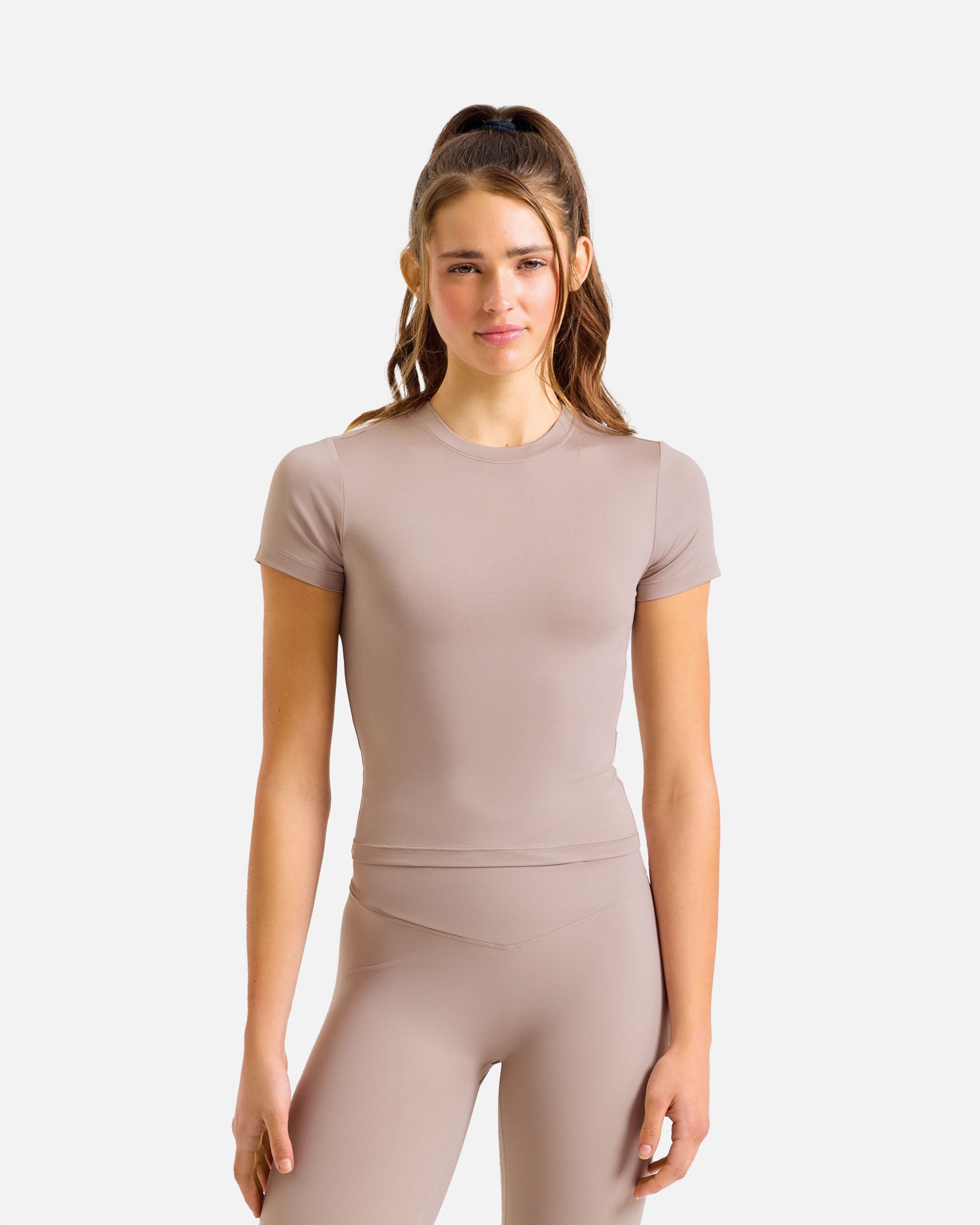 Luxuriös Tailliertes Damen T-Shirt Natural Stone von VIVID